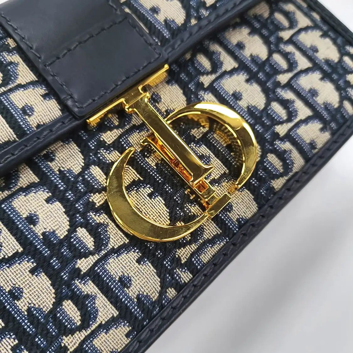 Dior DIOR 30 Montaigne East-West blue canvas monogram jacquard Montaigne bag shoulder Size ONE SIZE - 9 Thumbnail