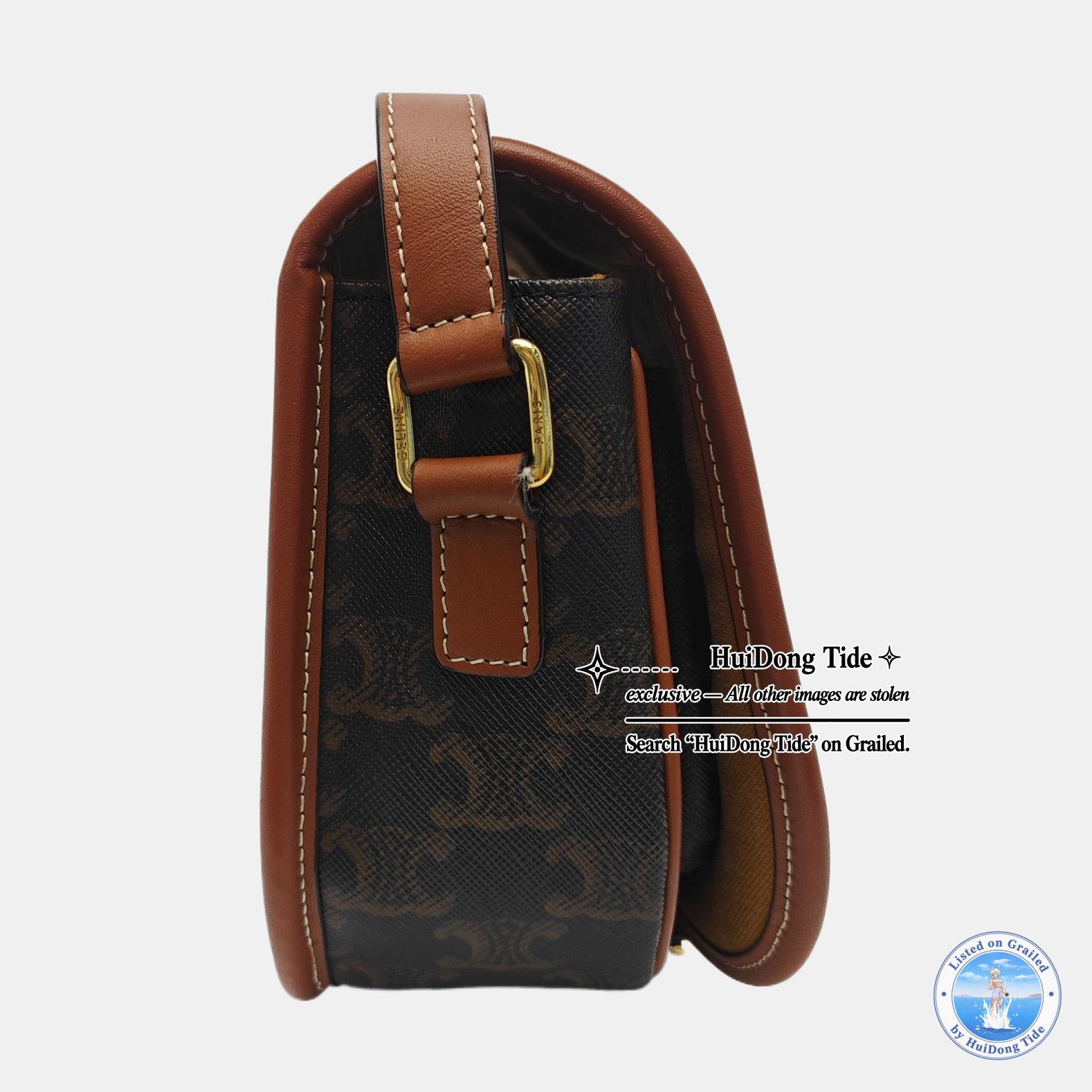 Celine Celine Folco Triomphe Canvas Saddle Bag Size ONE SIZE - 3 Thumbnail
