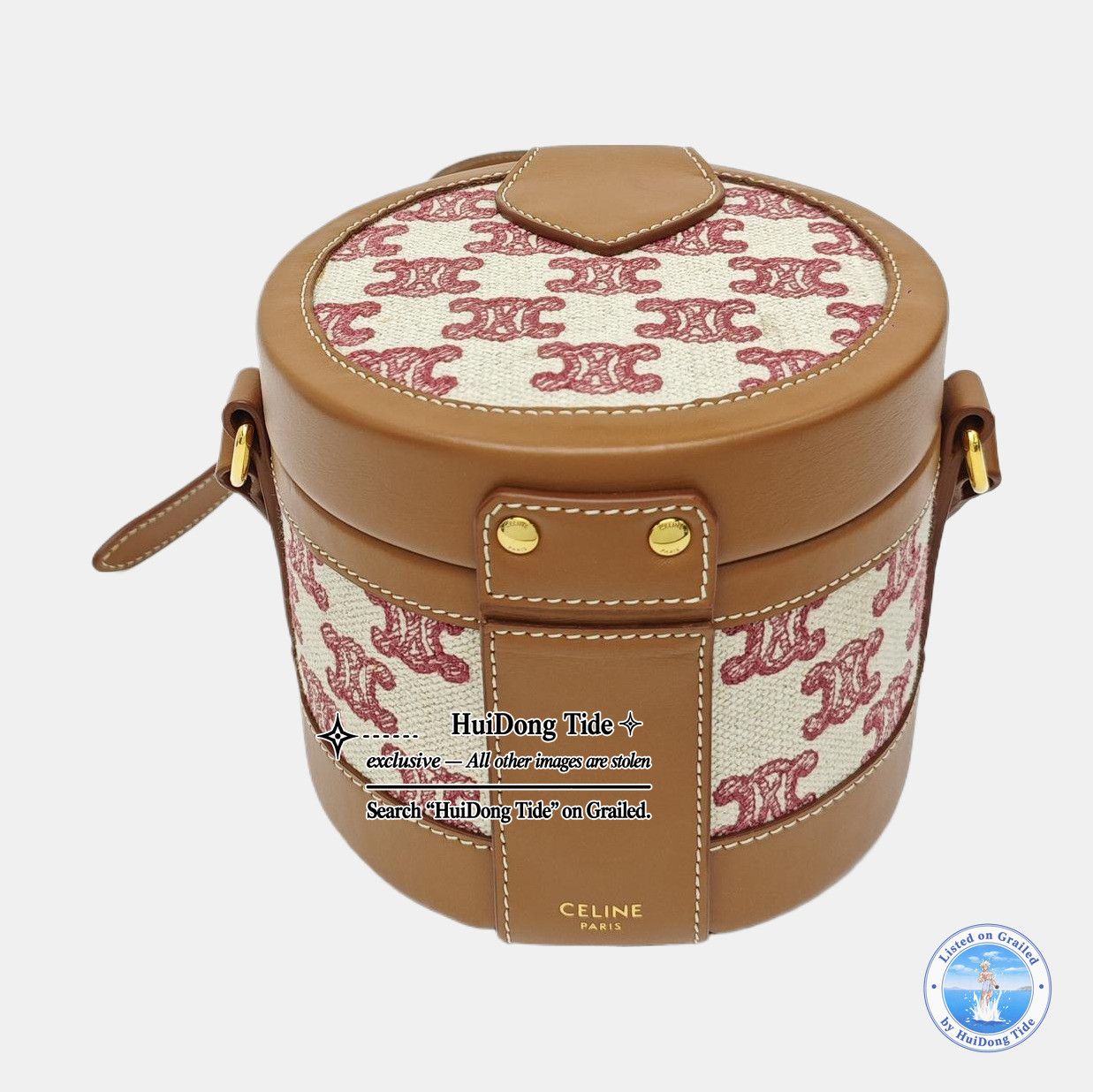 Celine Celine Triomphe Canvas Round Bag Size ONE SIZE Size ONE SIZE - 4 Thumbnail