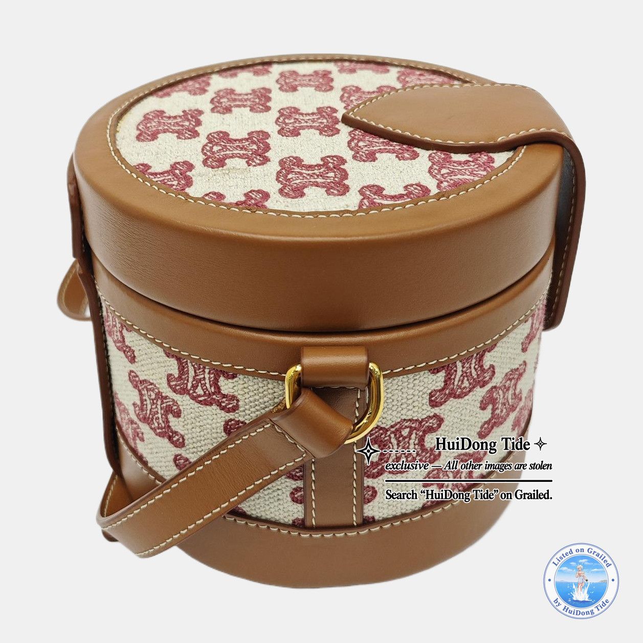 Celine Celine Triomphe Canvas Round Bag Size ONE SIZE Size ONE SIZE - 3 Thumbnail