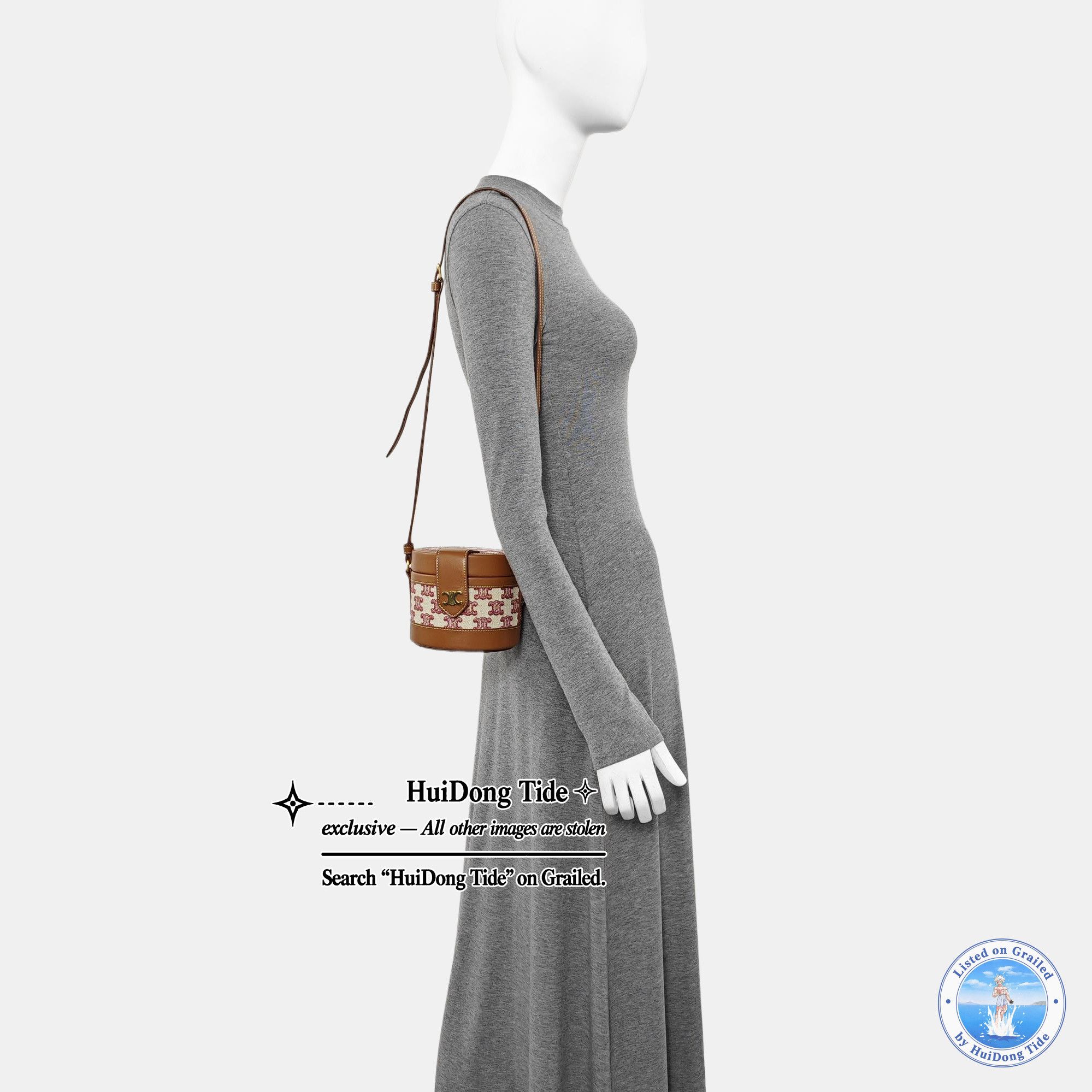 Celine Celine Triomphe Canvas Round Bag Size ONE SIZE Size ONE SIZE - 2 Thumbnail