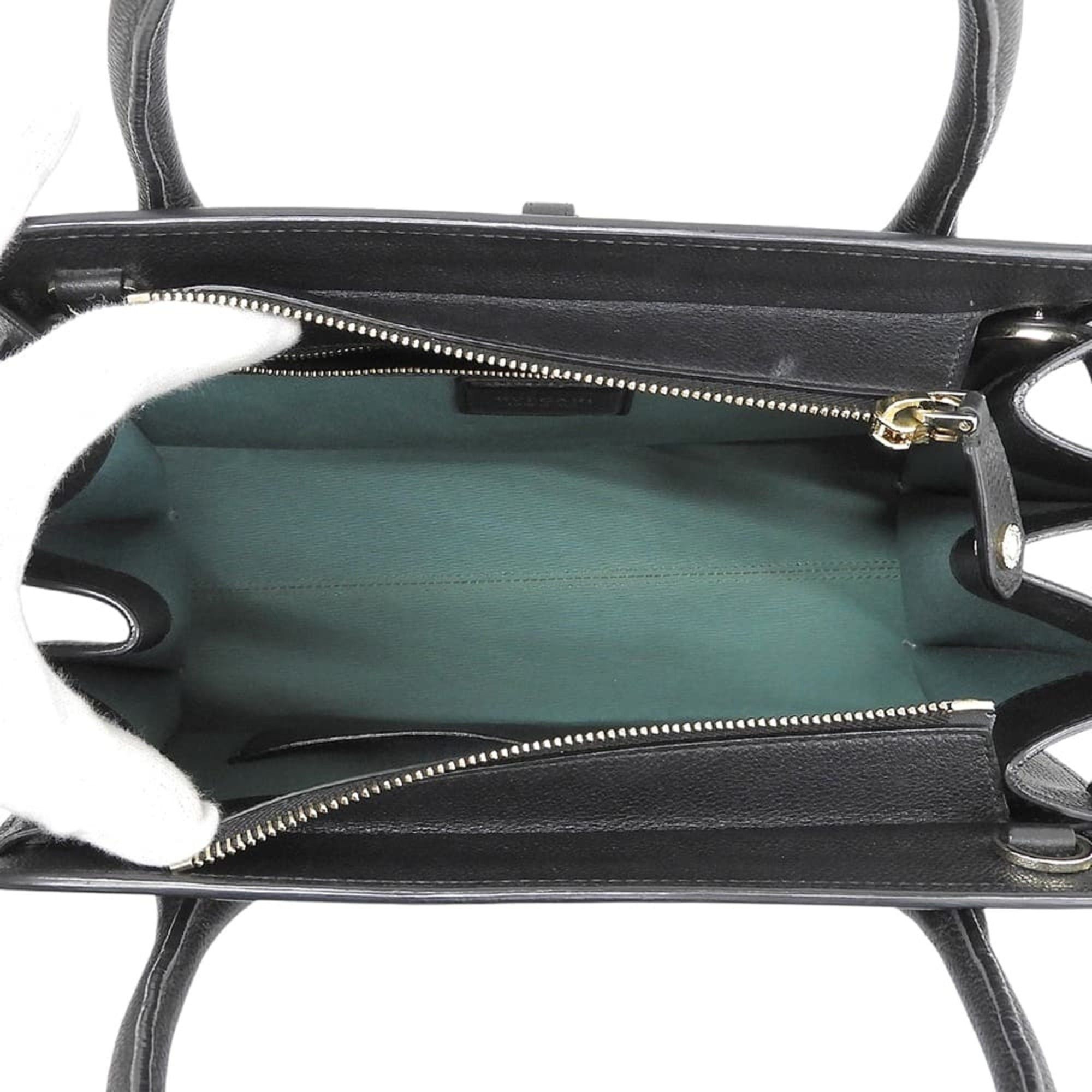 Bvlgari BVLGARI Bulgari Alba All Leather Handbag Women's Black Size ONE SIZE - 5 Thumbnail