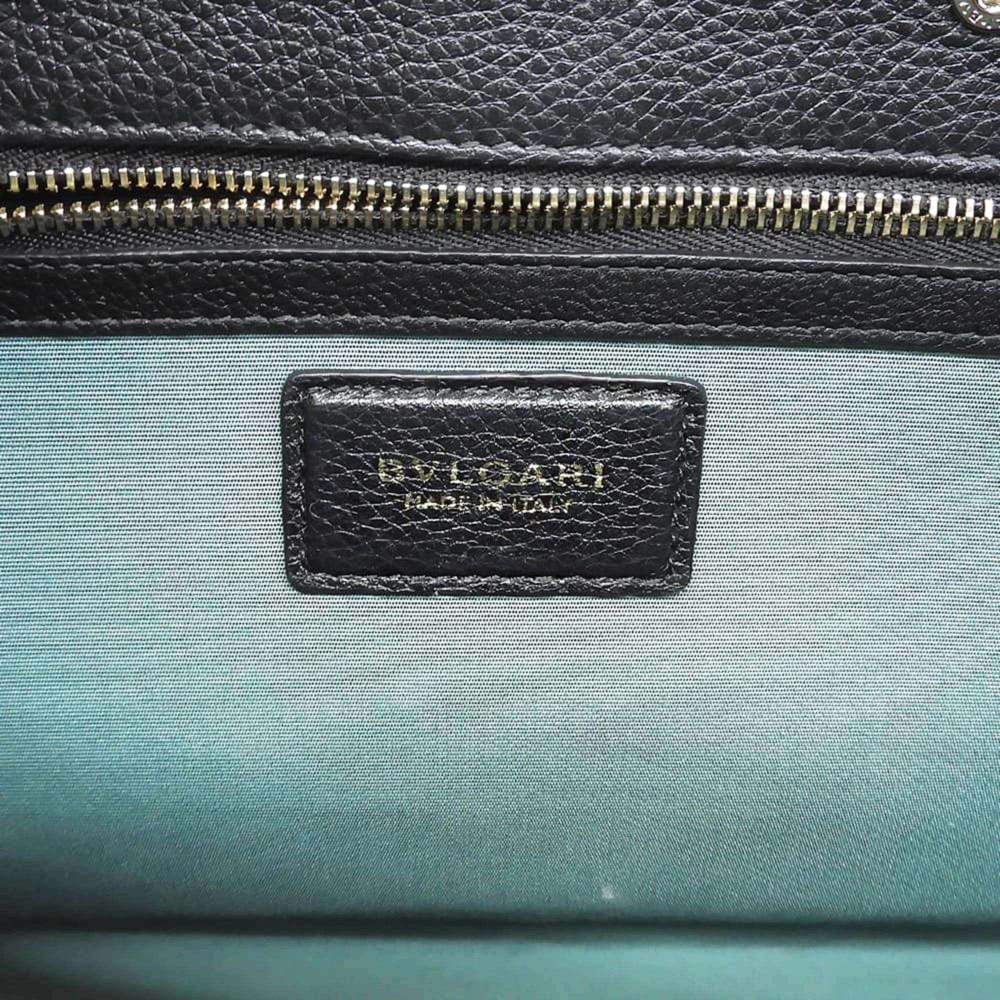 Bvlgari BVLGARI Bulgari Alba All Leather Handbag Women's Black Size ONE SIZE - 6 Thumbnail