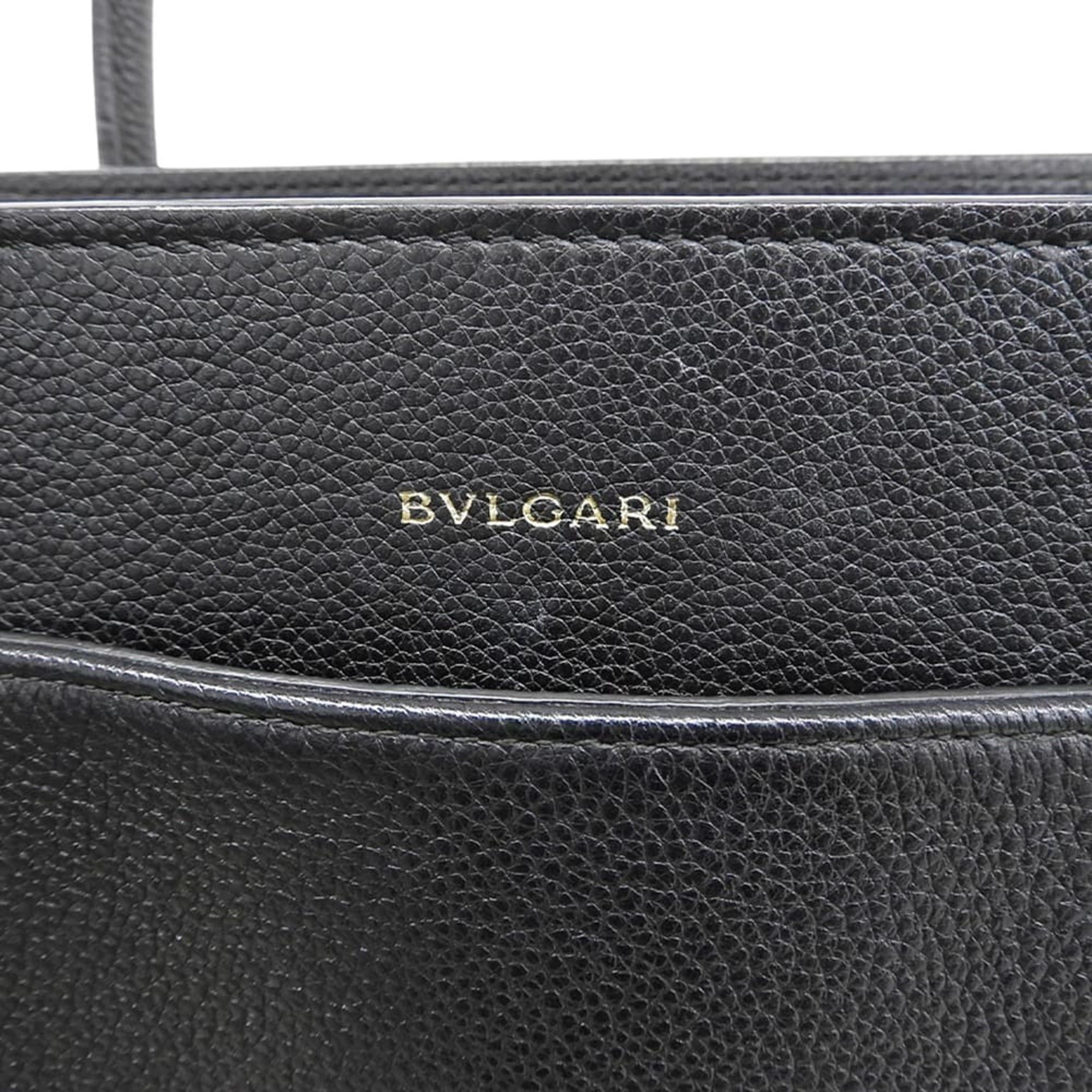 Bvlgari BVLGARI Bulgari Alba All Leather Handbag Women's Black Size ONE SIZE - 7 Thumbnail