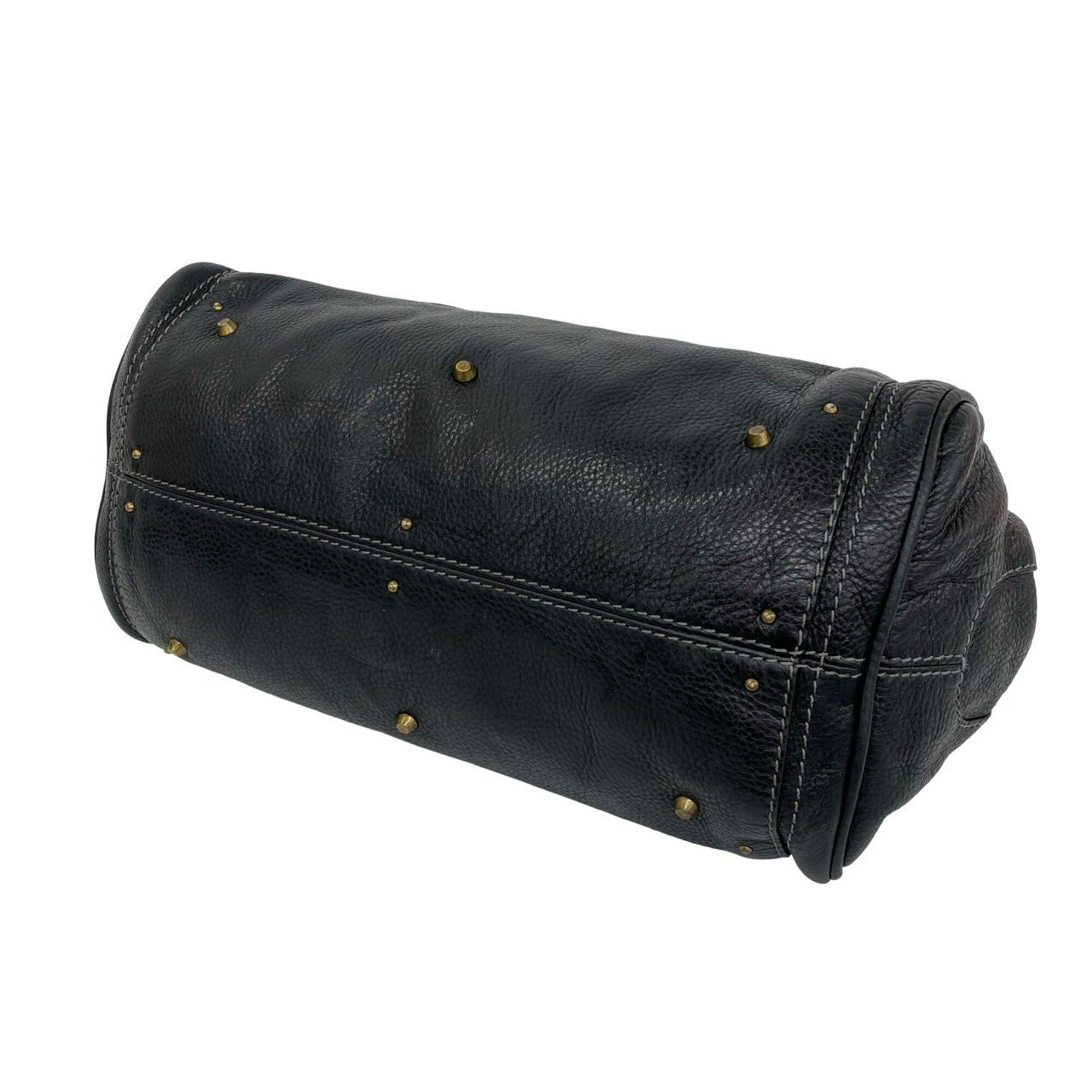 Chloe Chloé Chloe Vintage Paddington Leather Handbag Boston Bag Black 67695 Size ONE SIZE - 8 Thumbnail