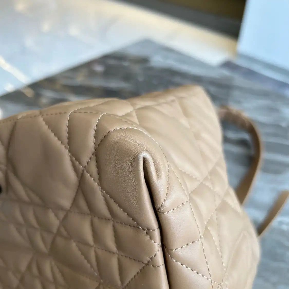 Dior DIOR Toujours Medium gold cowhide leather rattan plaid quilted handbag Size ONE SIZE - 13 Thumbnail