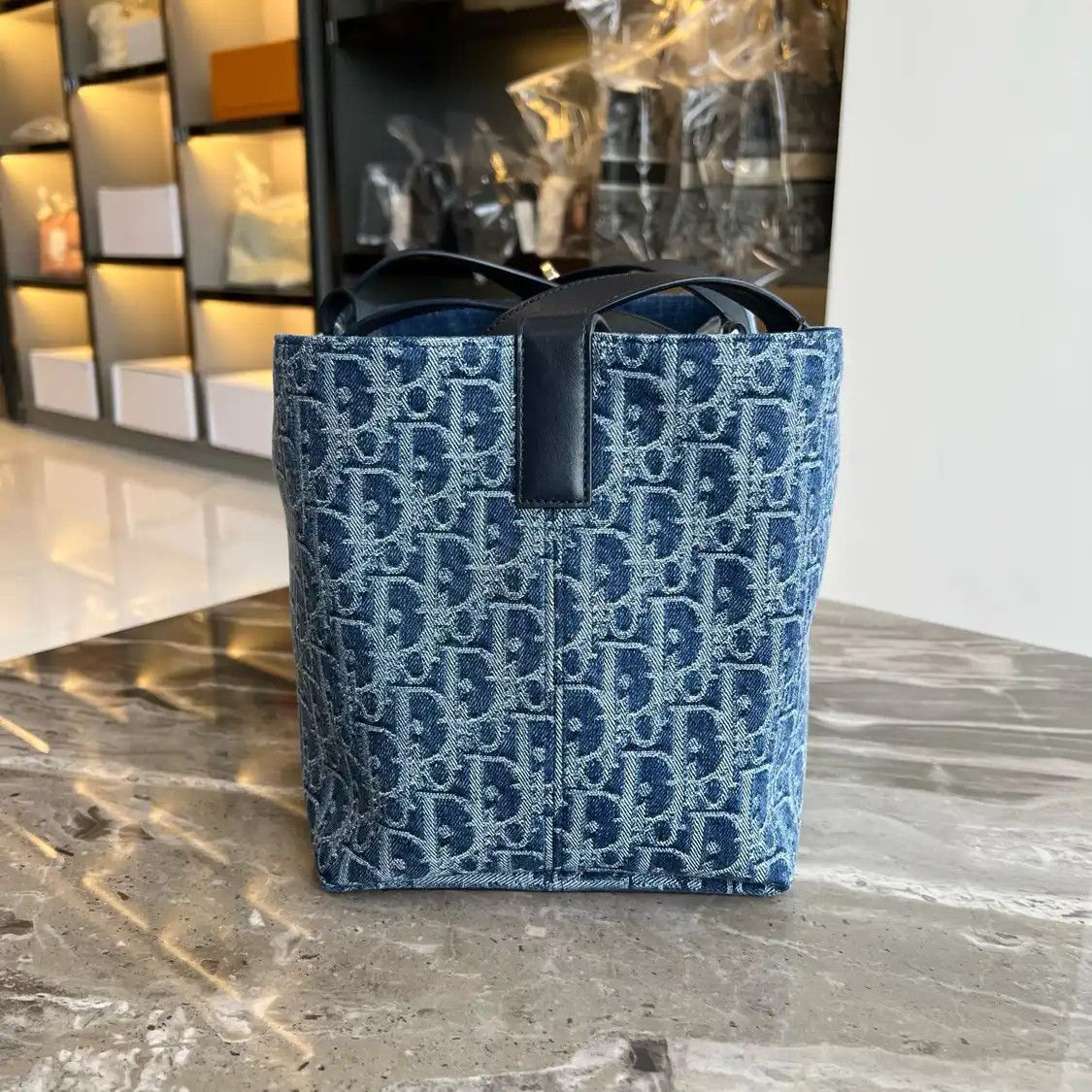 Dior DIOR Toujours Medium blue denim jacquard handbag Size ONE SIZE - 2 Thumbnail