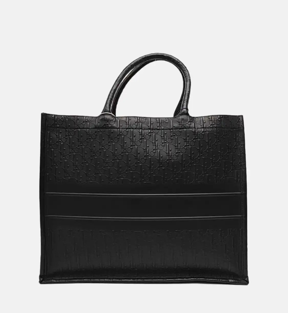 Dior DIOR Book Tote Large black cowhide leather monogram handbag Size ONE SIZE - 5 Thumbnail