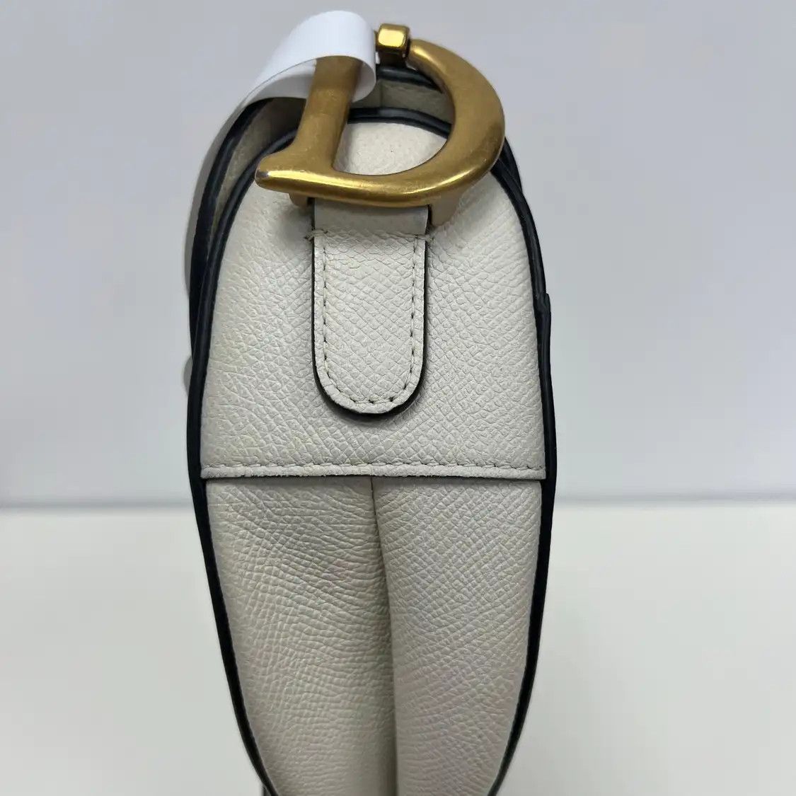 Dior DIOR Saddle Small white cowhide leather saddle bag shoulder bag gold hardware Size ONE SIZE - 7 Thumbnail