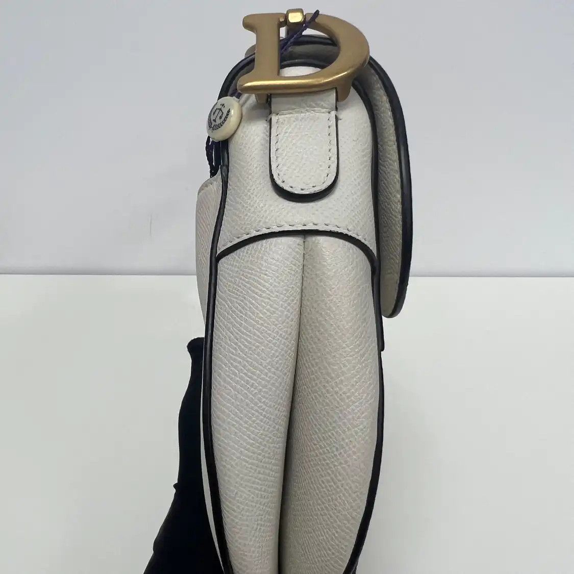Dior DIOR Saddle Small white cowhide leather saddle bag shoulder bag gold hardware Size ONE SIZE - 6 Thumbnail