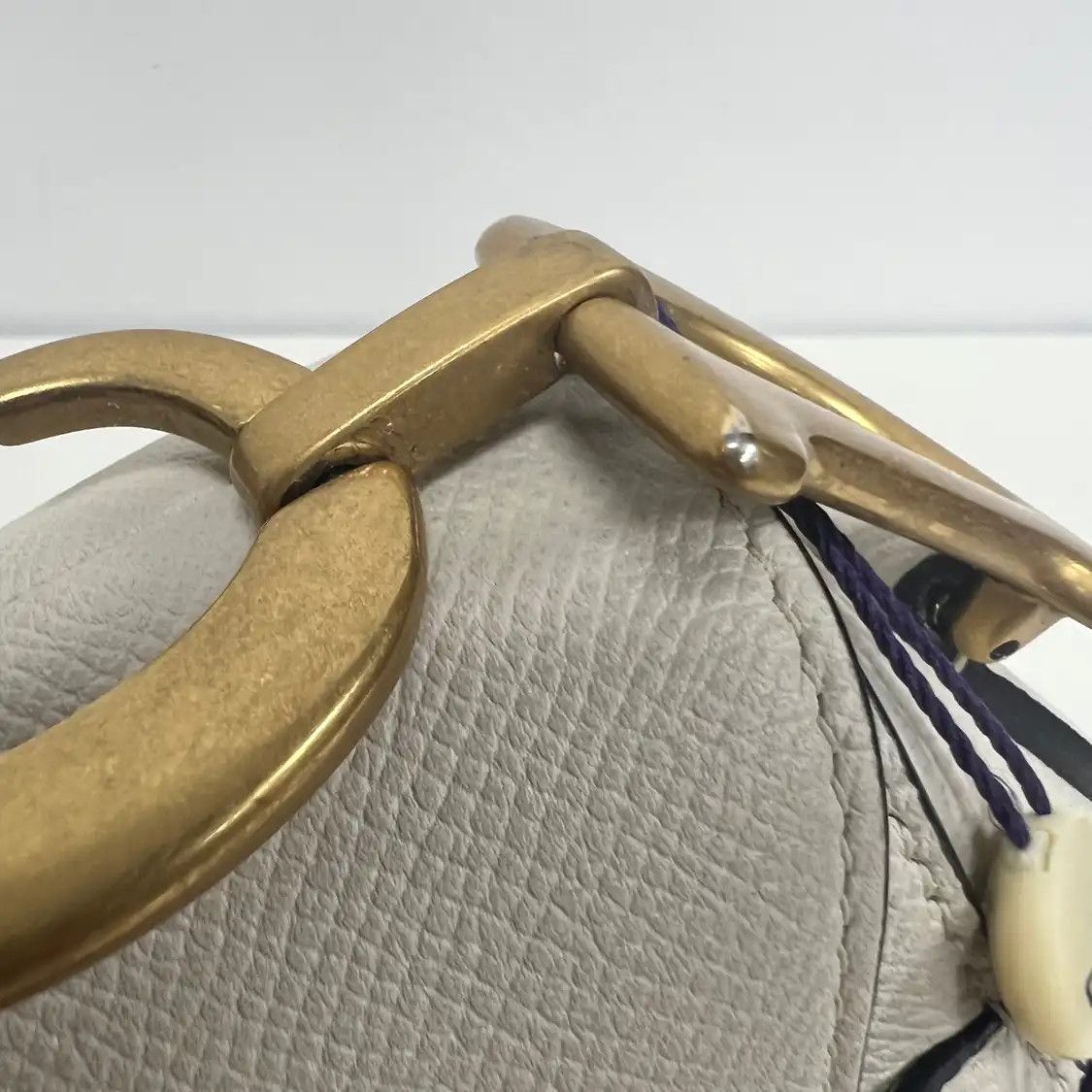 Dior DIOR Saddle Small white cowhide leather saddle bag shoulder bag gold hardware Size ONE SIZE - 10 Thumbnail