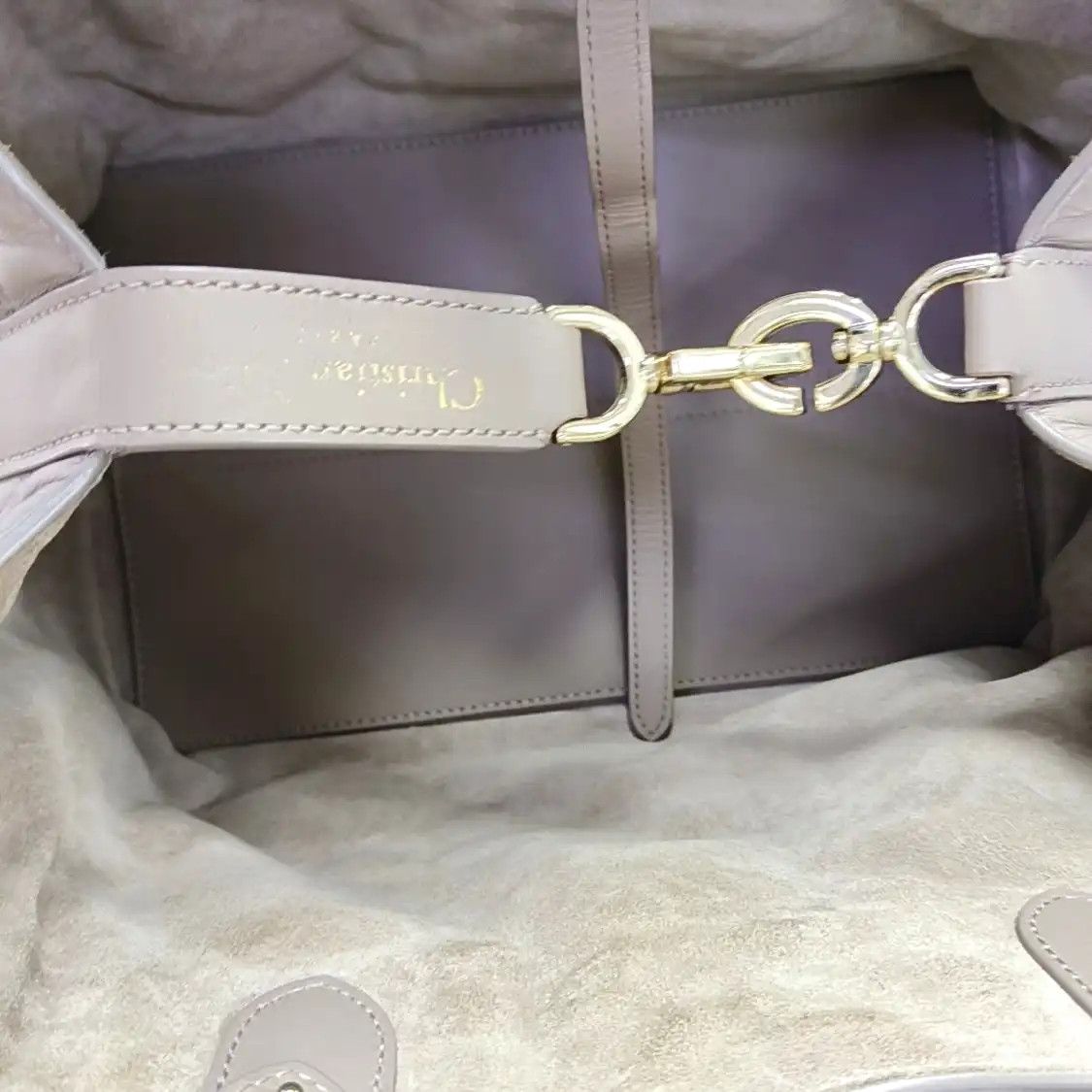 Dior DIOR Toujours Medium khaki cowhide leather rattan plaid quilted handbag shoulder Size ONE SIZE - 7 Thumbnail