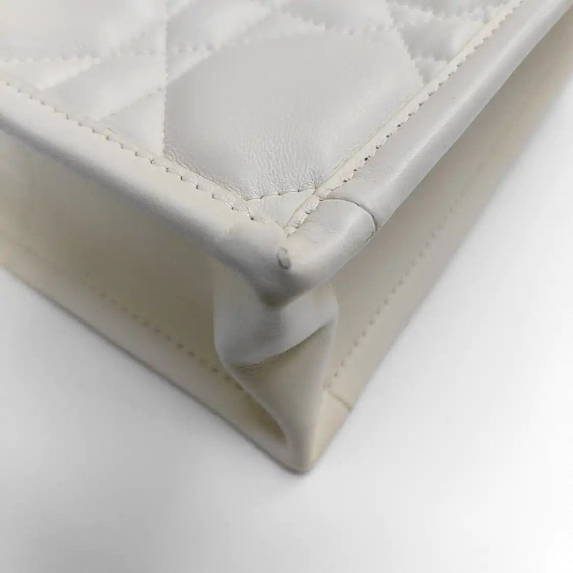 Dior DIOR Book Tote mini white cowhide leather rattan plaid quilted shoulder bag cros Size ONE SIZE - 11 Thumbnail