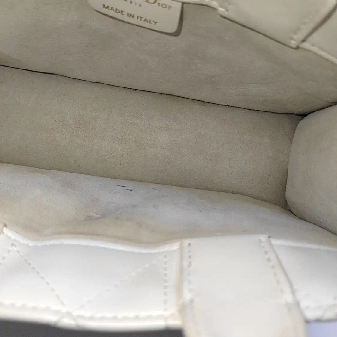 Dior DIOR Book Tote mini white cowhide leather rattan plaid quilted shoulder bag cros Size ONE SIZE - 7 Thumbnail
