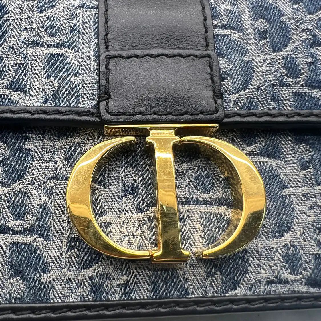 Dior DIOR 30 Montaigne East-West blue denim monogram jacquard Montaigne bag shoulder Size ONE SIZE - 7 Thumbnail