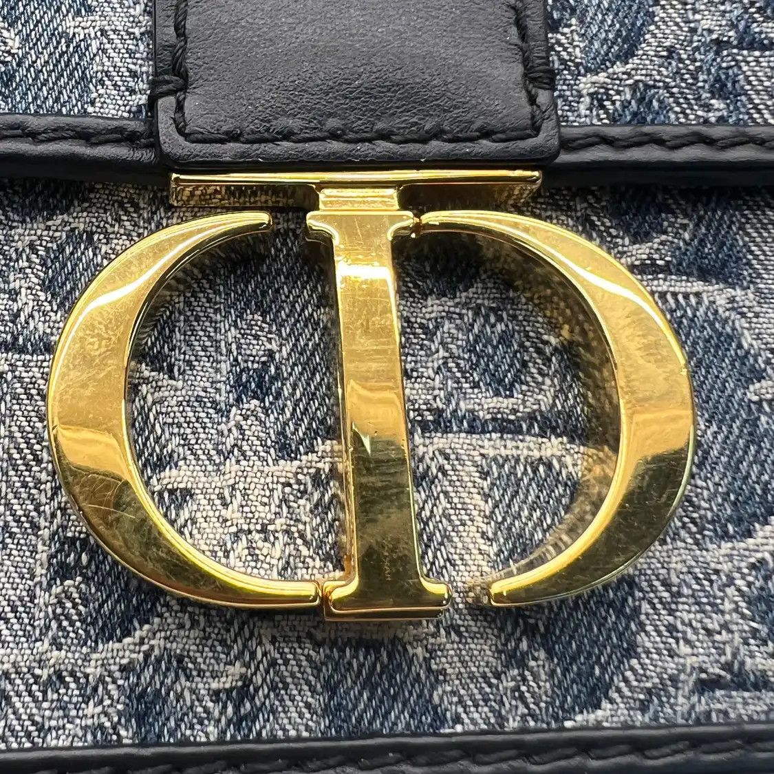 Dior DIOR 30 Montaigne East-West blue denim monogram jacquard Montaigne bag shoulder Size ONE SIZE - 11 Thumbnail