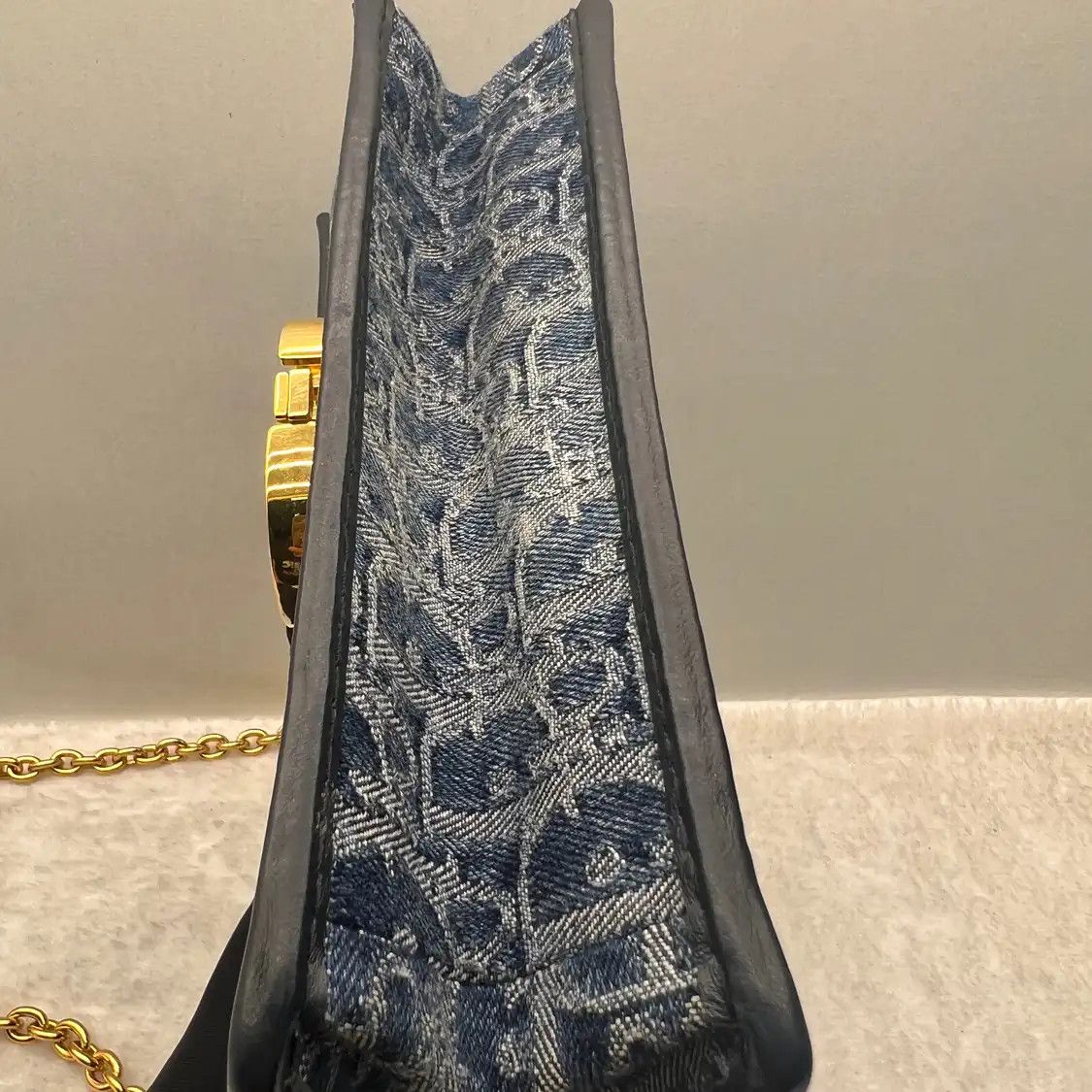 Dior DIOR 30 Montaigne East-West blue denim monogram jacquard Montaigne bag shoulder Size ONE SIZE - 6 Thumbnail