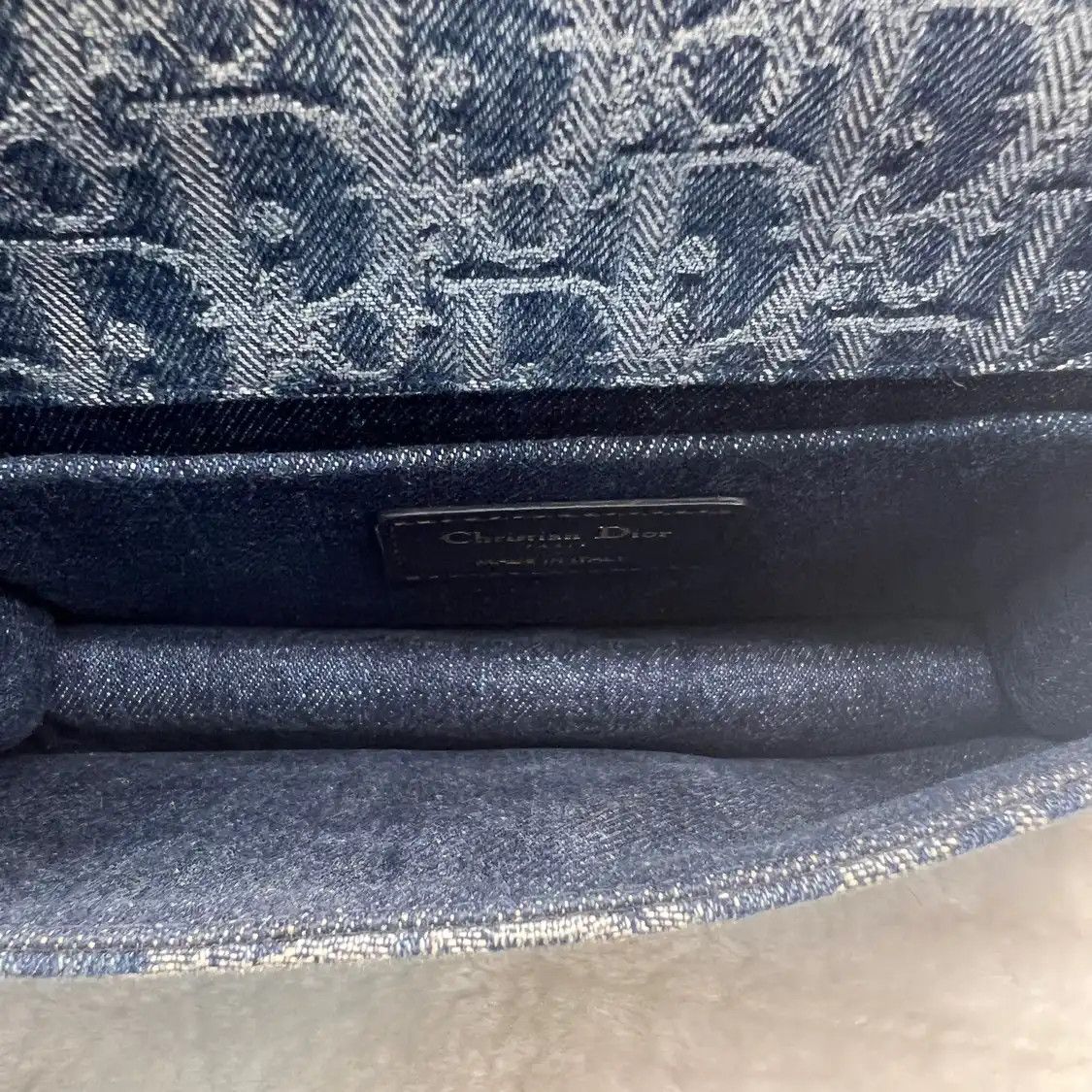 Dior DIOR 30 Montaigne East-West blue denim monogram jacquard Montaigne bag shoulder Size ONE SIZE - 5 Thumbnail