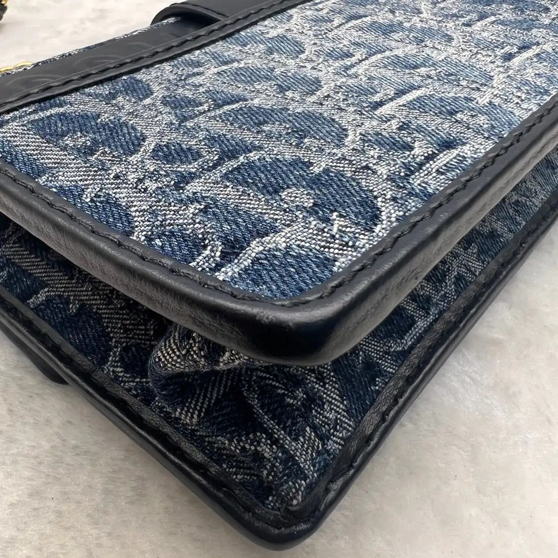Dior DIOR 30 Montaigne East-West blue denim monogram jacquard Montaigne bag shoulder Size ONE SIZE - 8 Thumbnail