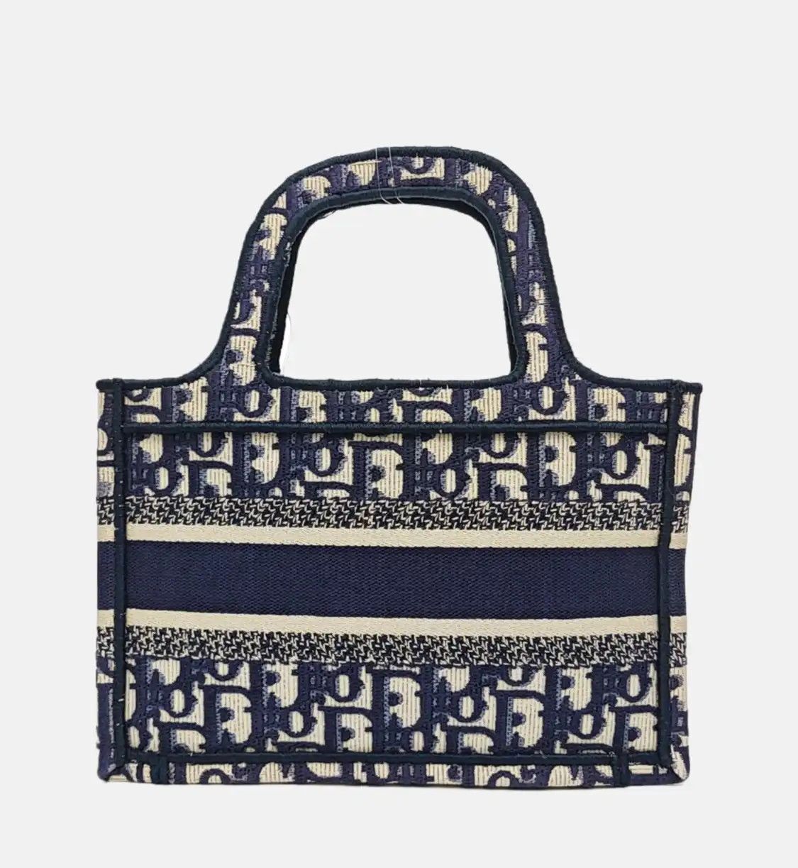 Dior DIOR Book Tote mini blue canvas handbag Size ONE SIZE - 5 Thumbnail