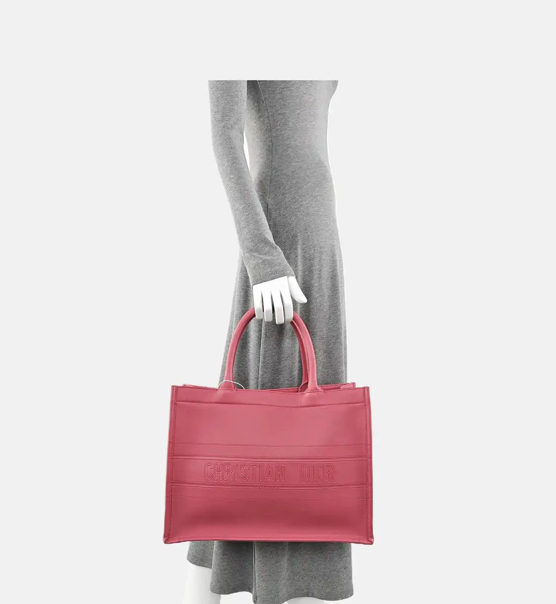 Dior DIOR Book Tote Medium pink cowhide leather embossed handbag Size ONE SIZE - 2 Thumbnail