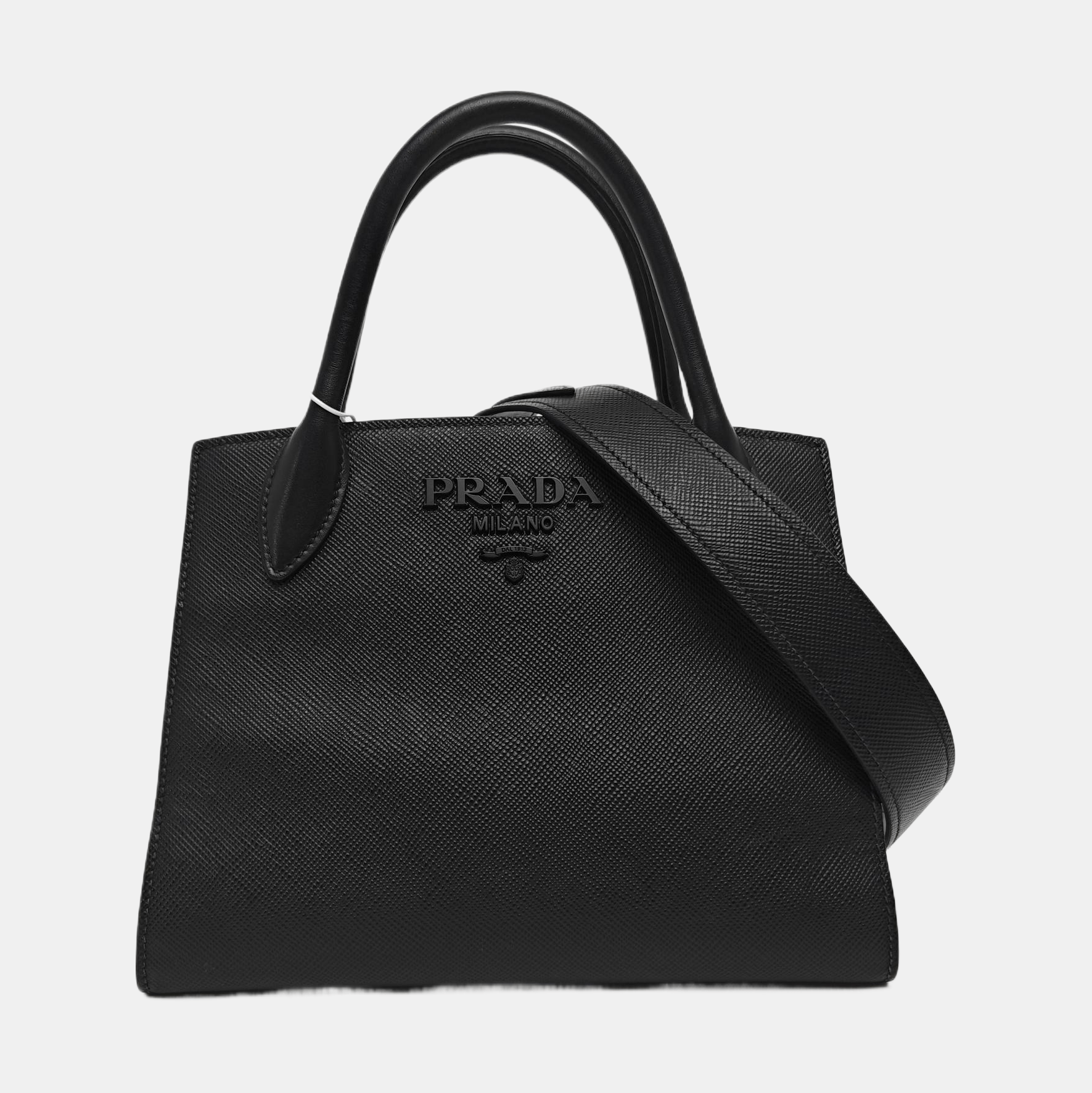 Prada Prada Monochrome Saffiano Leather Handbag Size Small Size ONE SIZE - 8 Thumbnail