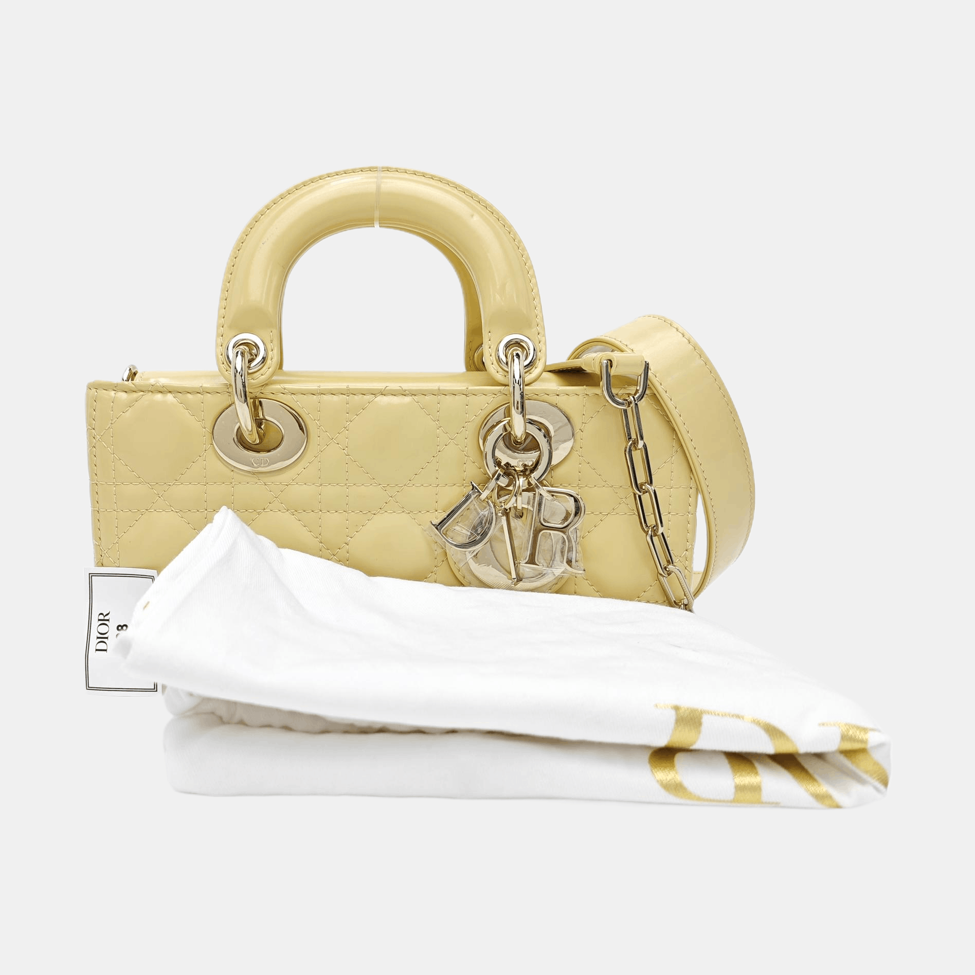 Dior Dior Lady D-Joy Patent Leather Quilted Handbag Size One Size Size ONE SIZE - 7 Thumbnail
