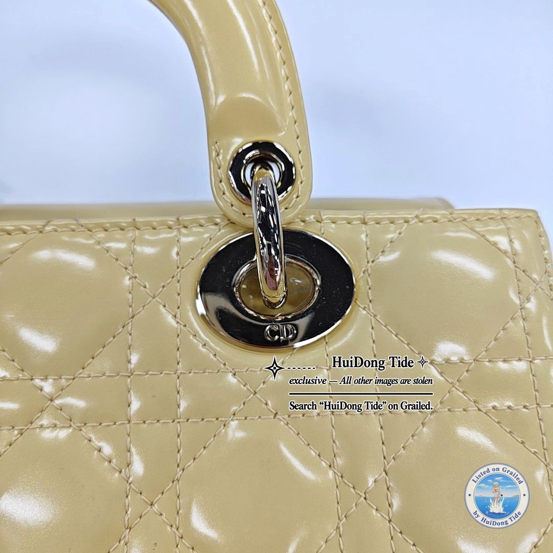 Dior Dior Lady D-Joy Patent Leather Quilted Handbag Size One Size Size ONE SIZE - 11 Thumbnail