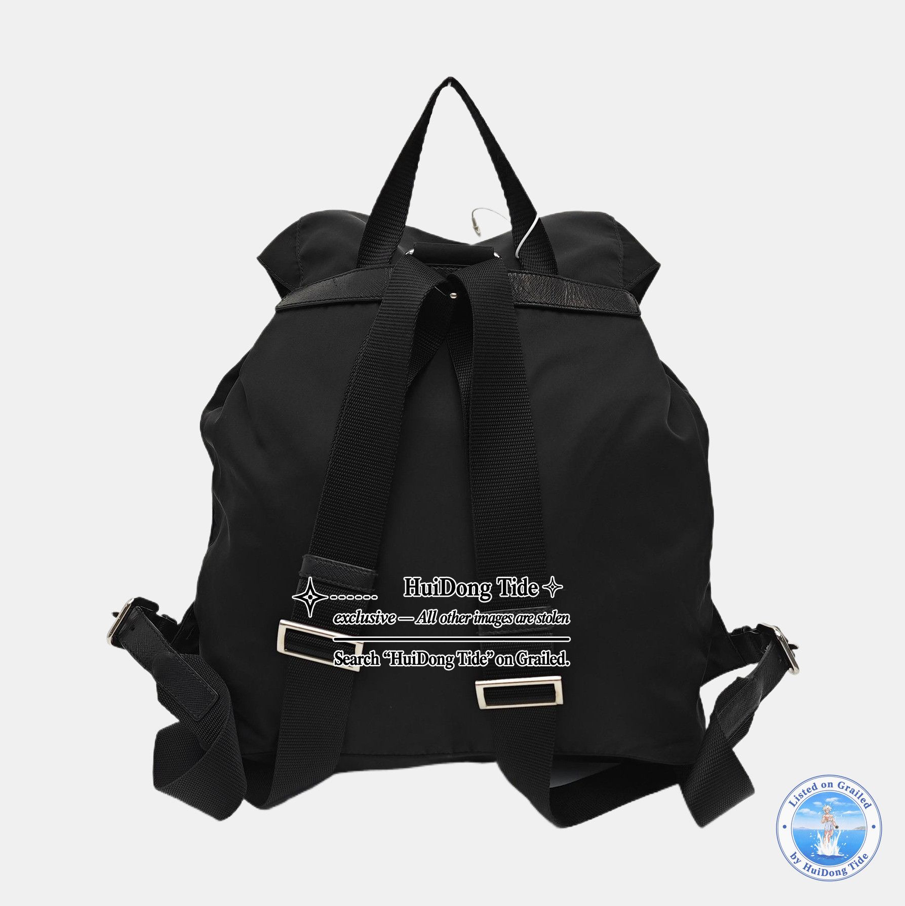 Prada Prada Re-Nylon Logo Backpack Size ONE SIZE - 4 Thumbnail