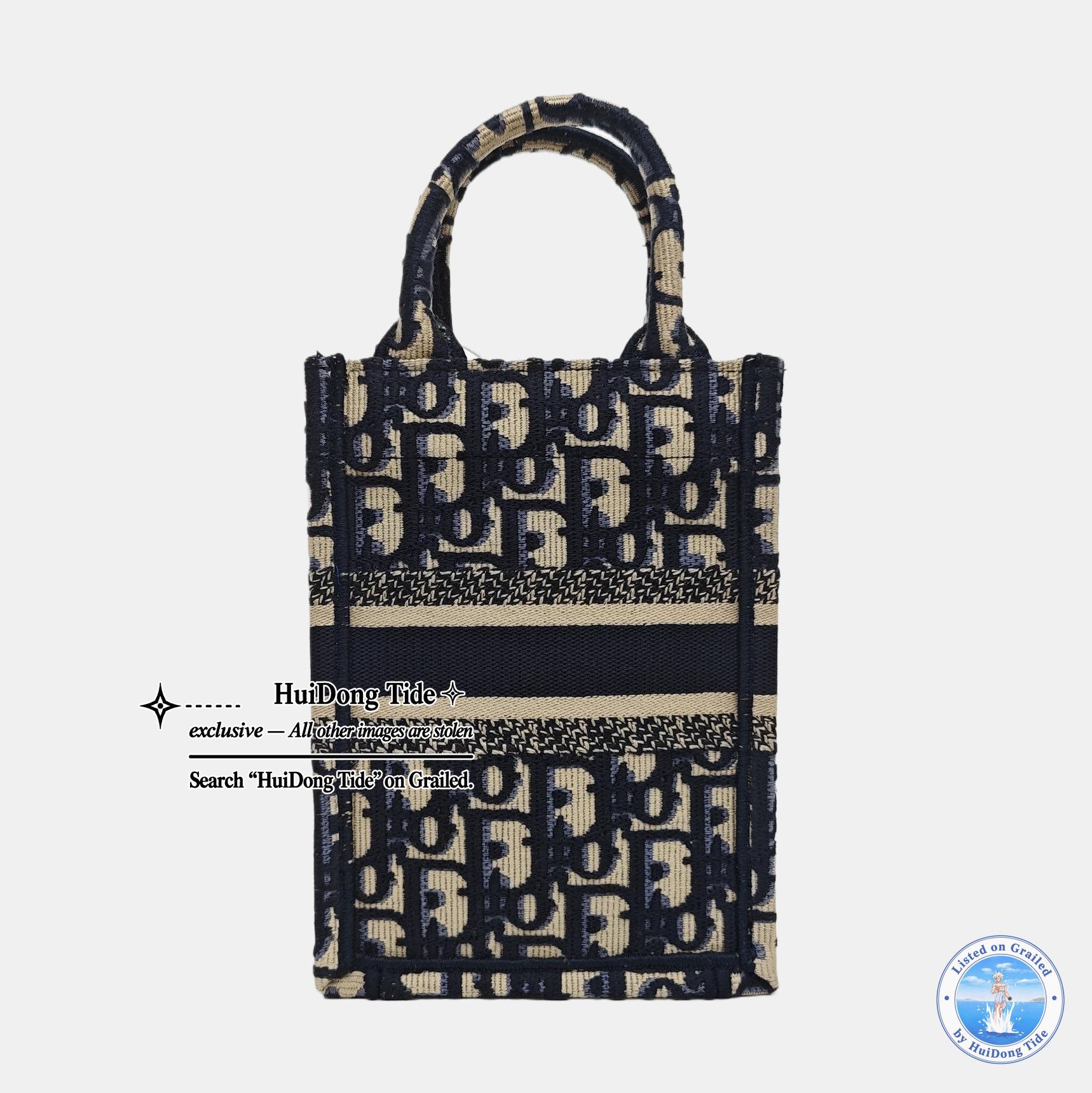 Dior Dior Oblique Jacquard Book Tote Mini Bag Size ONE SIZE - 4 Thumbnail
