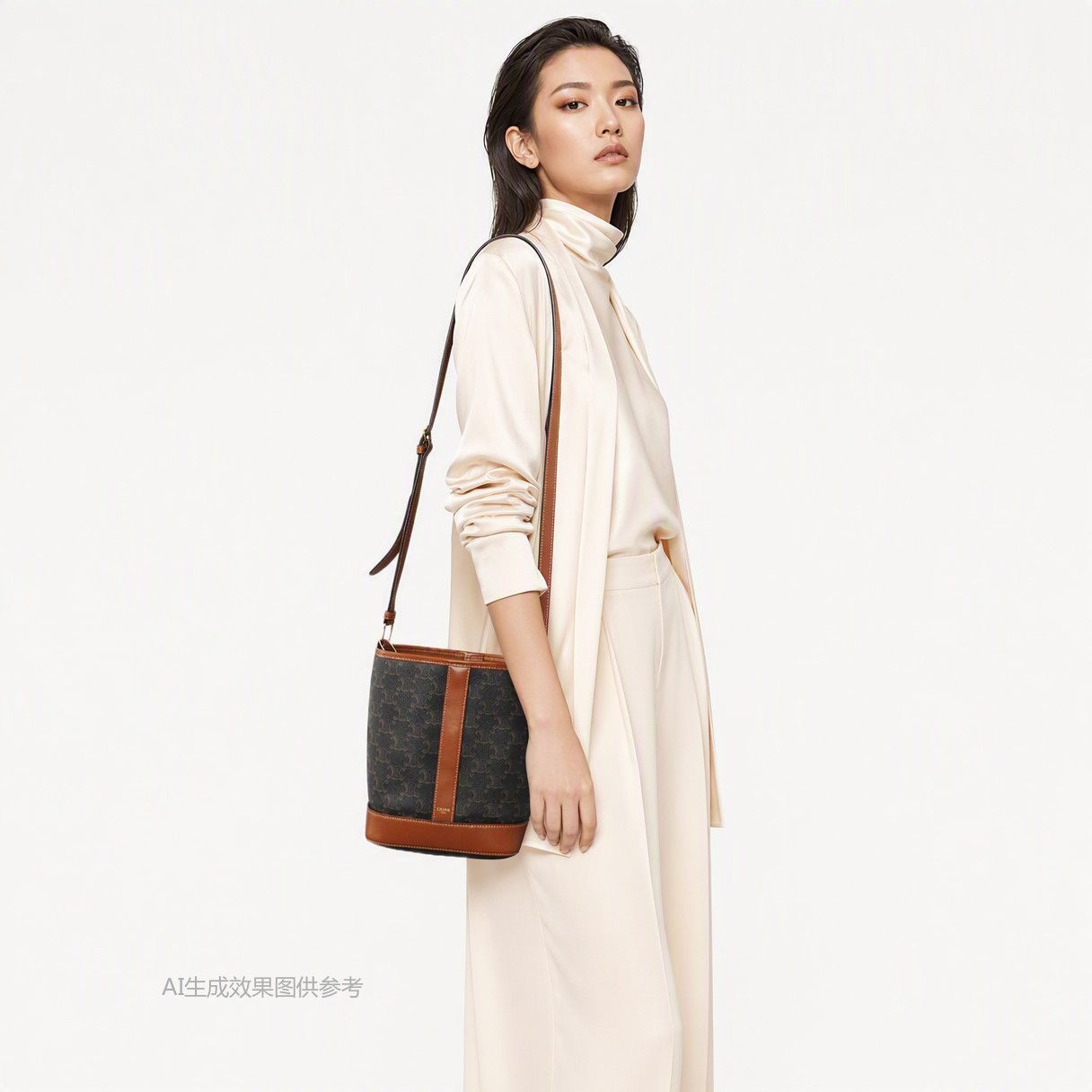 Celine Celine Triomphe Coated Canvas Bucket Bag Size ONE SIZE - 2 Thumbnail