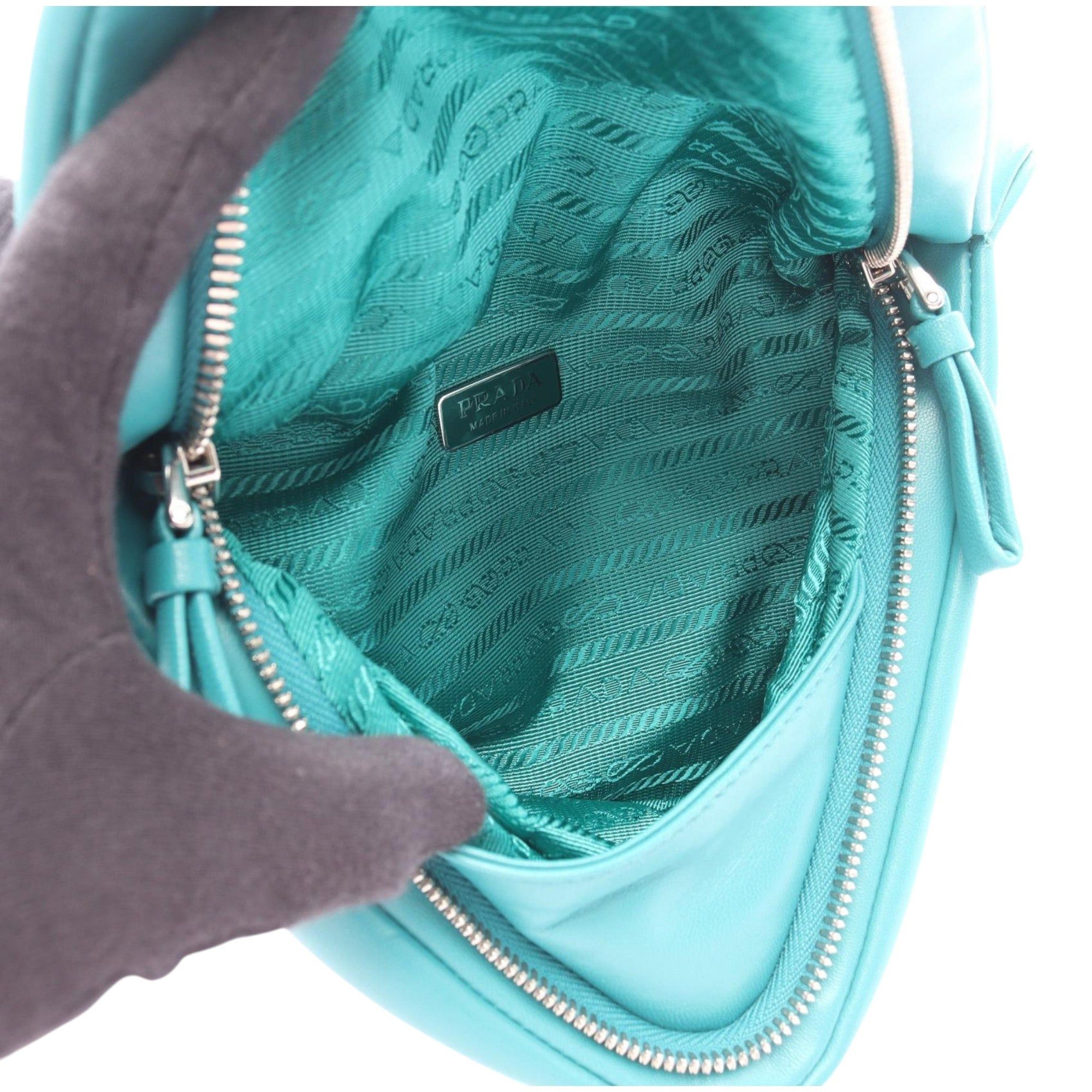 Prada Nappa Padded Signaux Triangle Satchel Size ONE SIZE - 3 Thumbnail