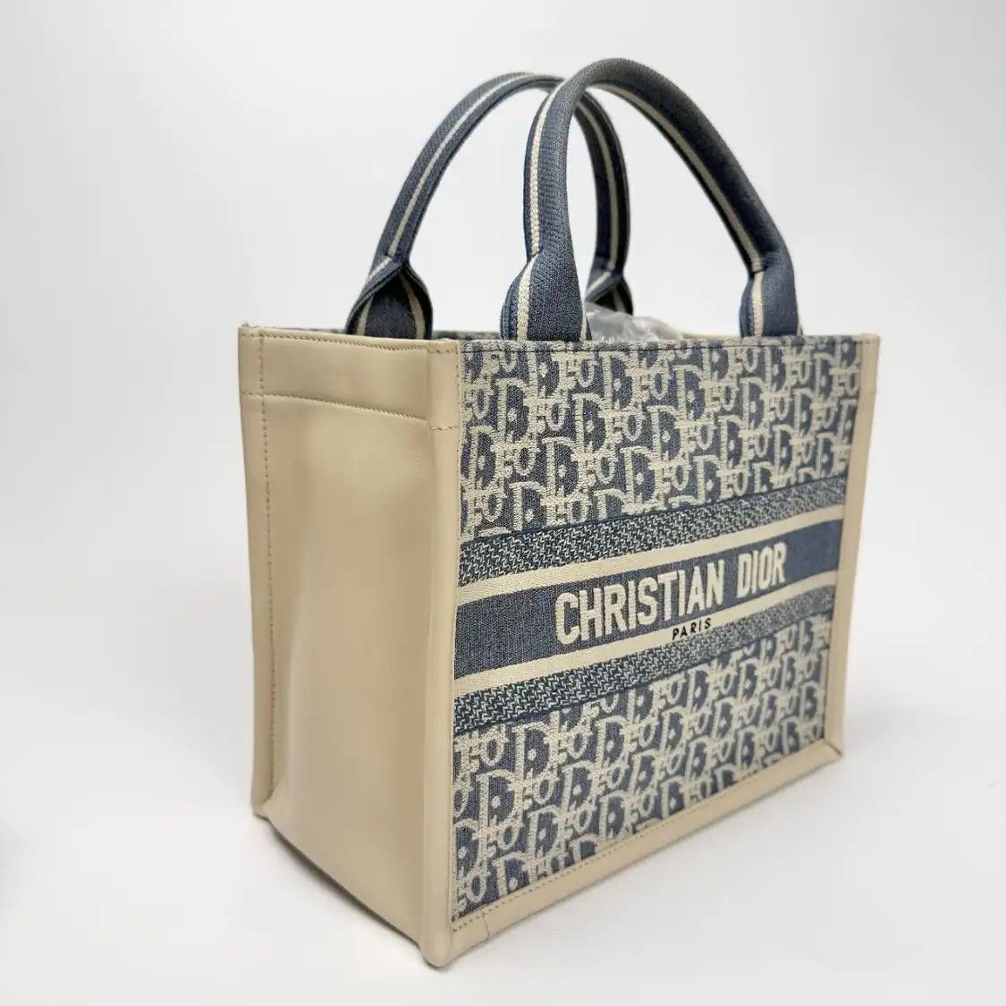 Dior DIOR Book Tote Small blue canvas monogram jacquard handbag detachable strap Size ONE SIZE - 2 Thumbnail