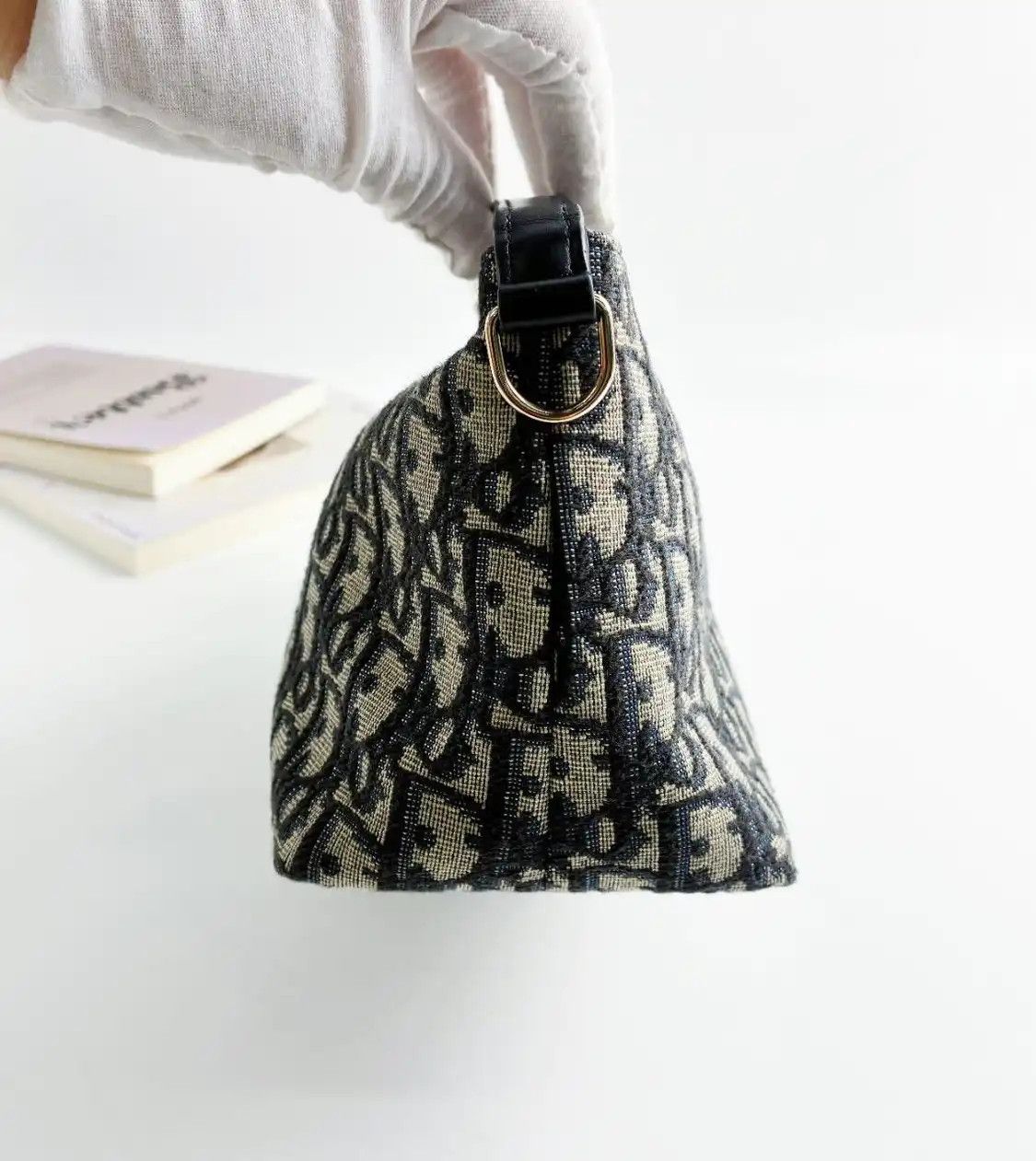 Dior DIOR Diortravel Nomad Medium beige canvas monogram jacquard Nomad bag handbag Size ONE SIZE - 4 Thumbnail