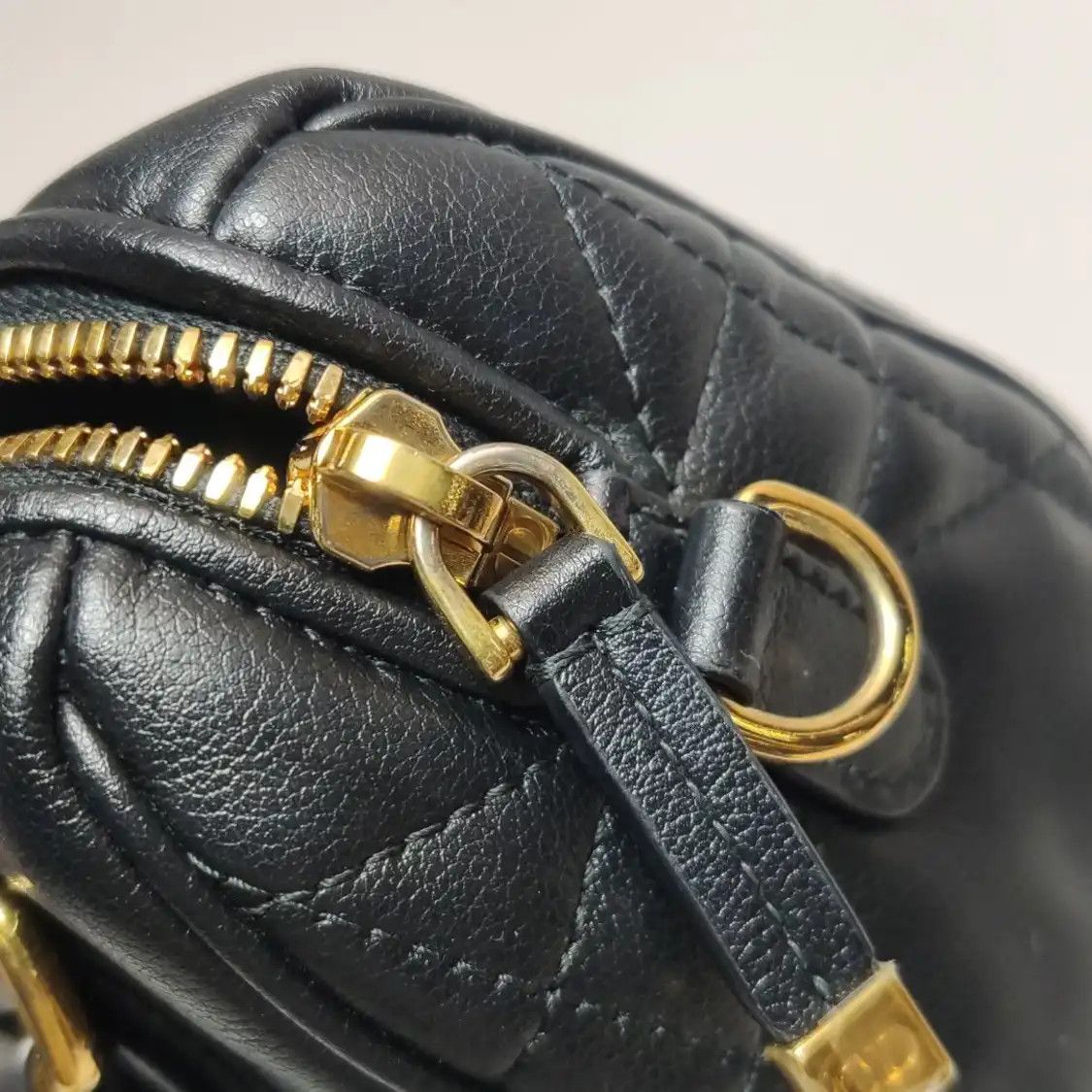 Dior DIOR Groove mini black cowhide leather rattan plaid quilted Boston bag crossbody Size ONE SIZE - 14 Thumbnail