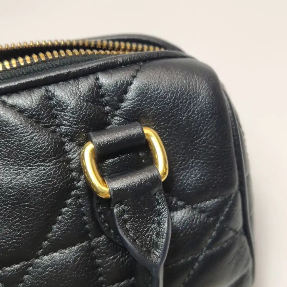 Dior DIOR Groove mini black cowhide leather rattan plaid quilted Boston bag crossbody Size ONE SIZE - 11 Thumbnail
