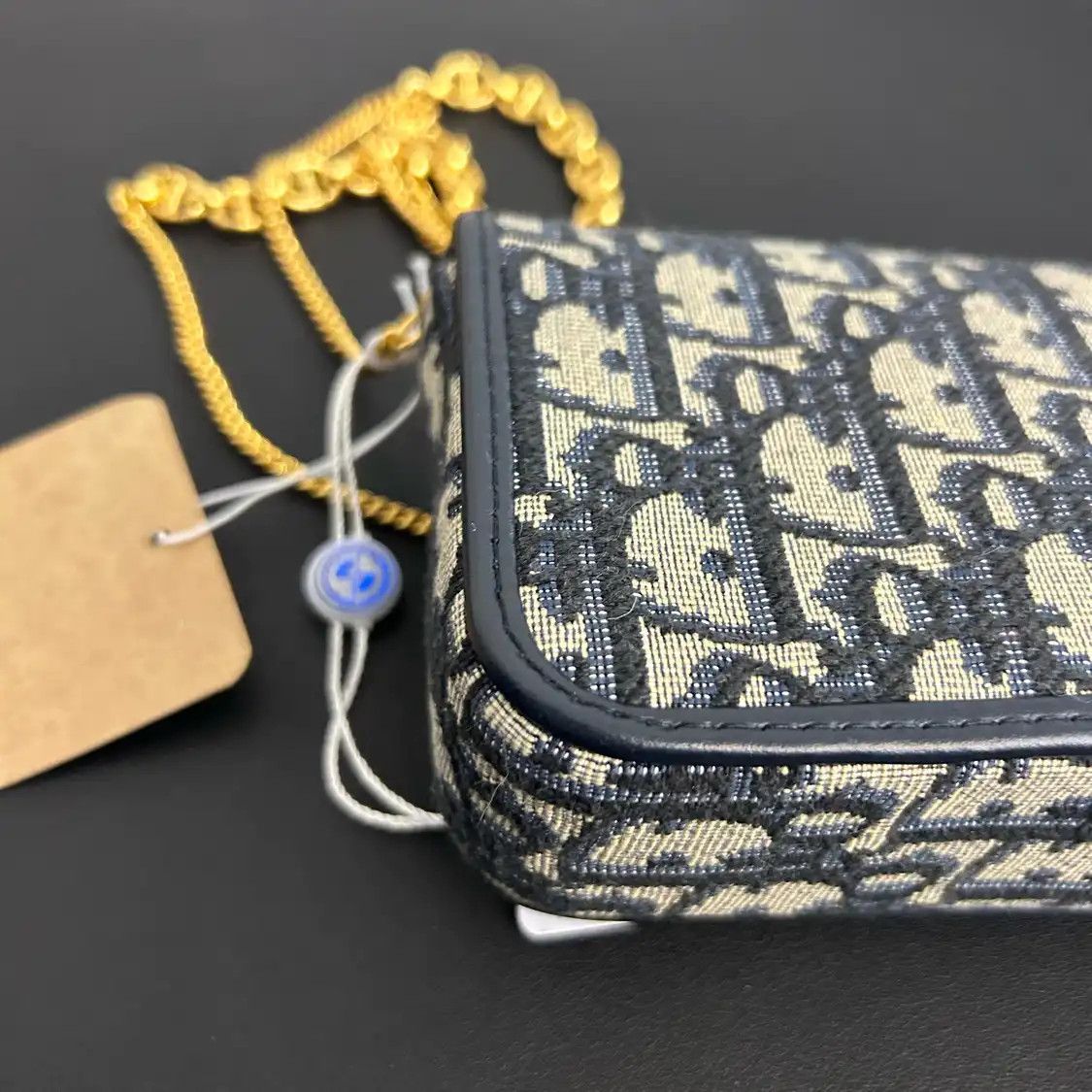 Dior DIOR Miss Caro Small beige canvas monogram jacquard flap bag chain bag crossbody Size ONE SIZE - 10 Thumbnail
