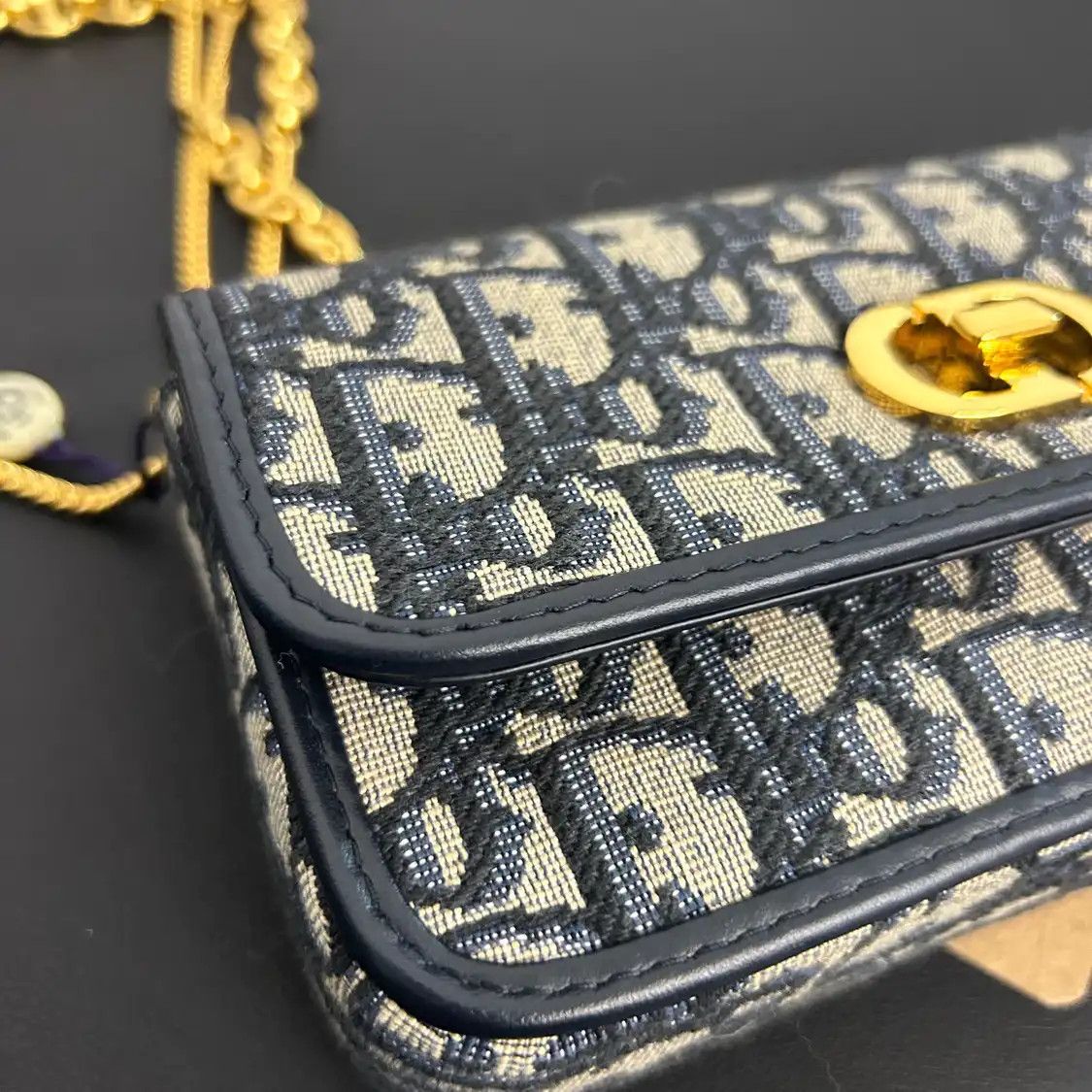 Dior DIOR Miss Caro Small beige canvas monogram jacquard flap bag chain bag crossbody Size ONE SIZE - 8 Thumbnail
