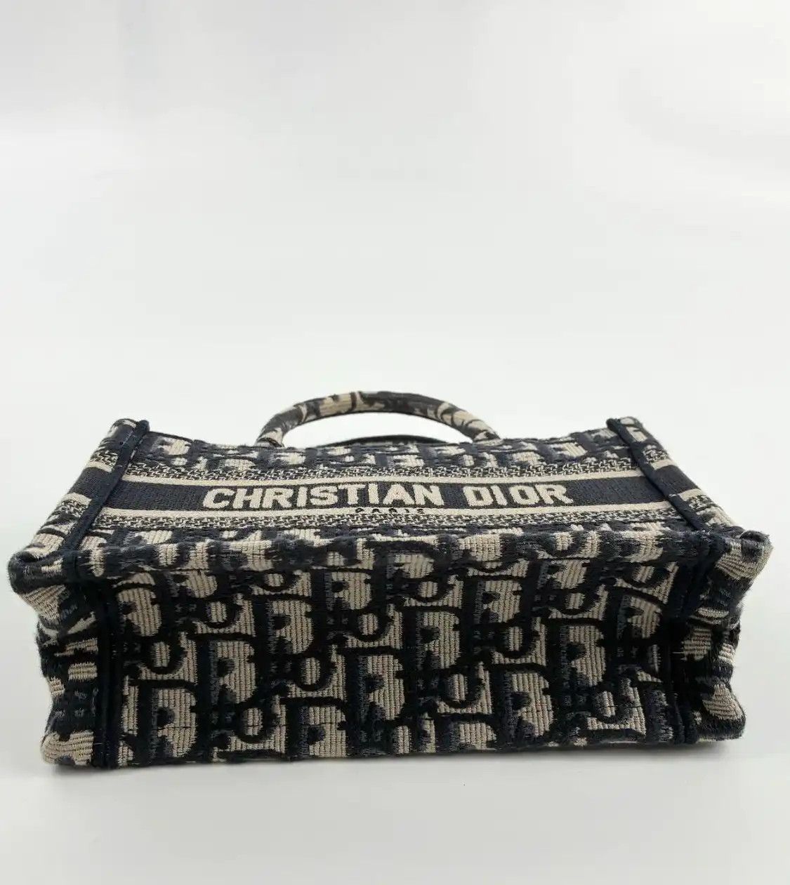 Dior DIOR Book Tote mini blue canvas monogram embroidery crossbody bag detachable str Size ONE SIZE - 5 Thumbnail