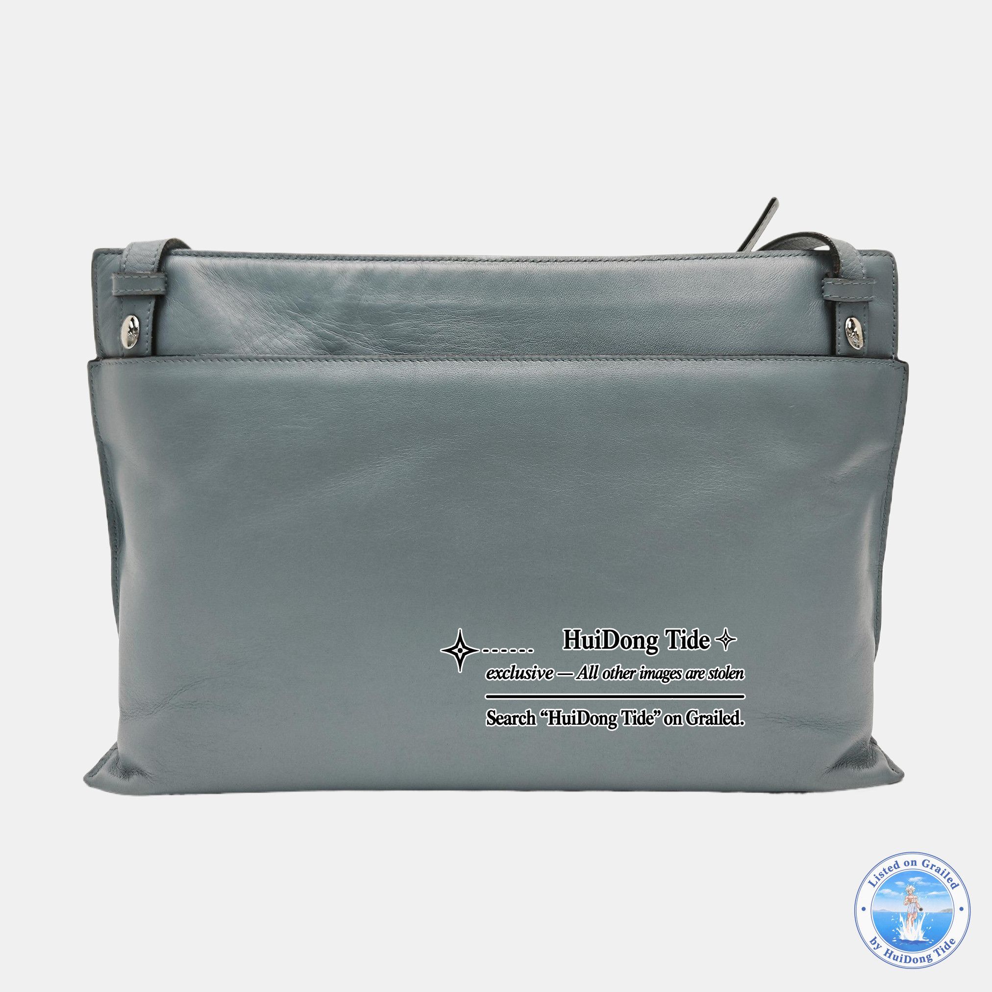 Loewe Loewe Blue Embossed Leather T Pouch Shoulder Bag Size ONE SIZE - 4 Thumbnail