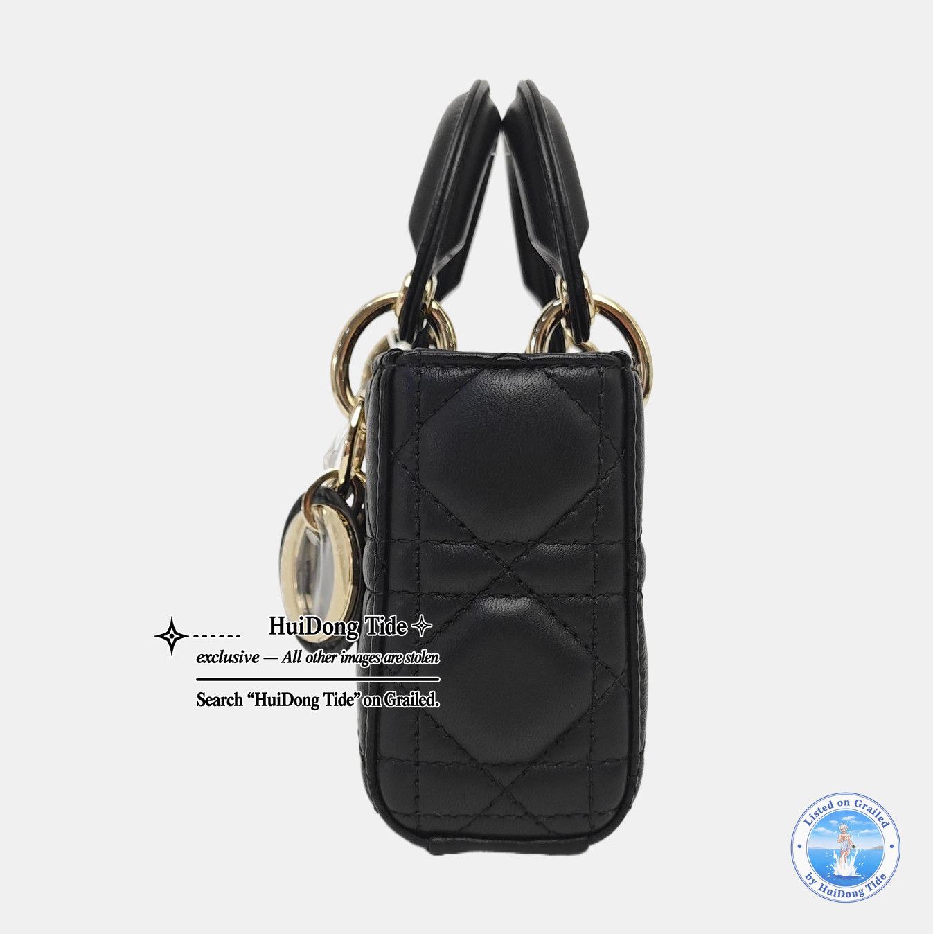 Dior Dior Lady D-Joy Micro Black Quilted Lambskin Bag Size ONE SIZE - 3 Thumbnail