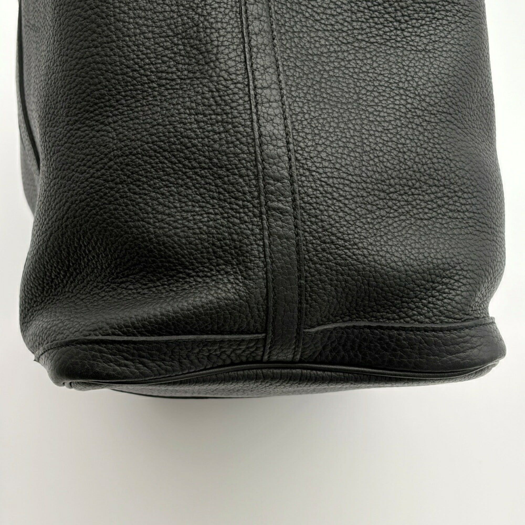 Hermes Hermes Garden PM Tote Bag, Togo Leather, Black Calfskin, □L Stamp Size ONE SIZE - 12 Thumbnail