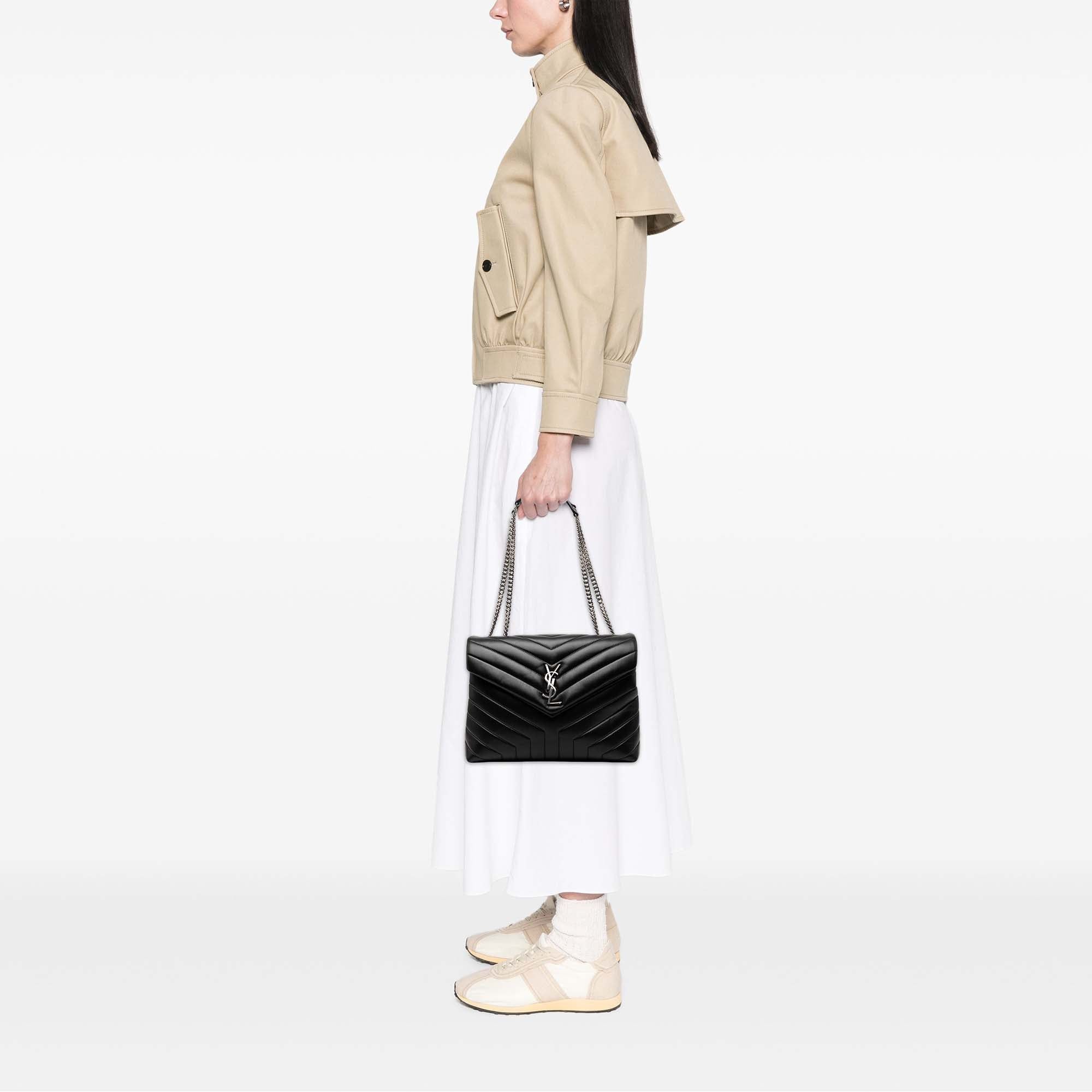 Saint Laurent Paris Matelasse Calfskin Monogram LouLou Shoulder Bag Size ONE SIZE - 7 Thumbnail