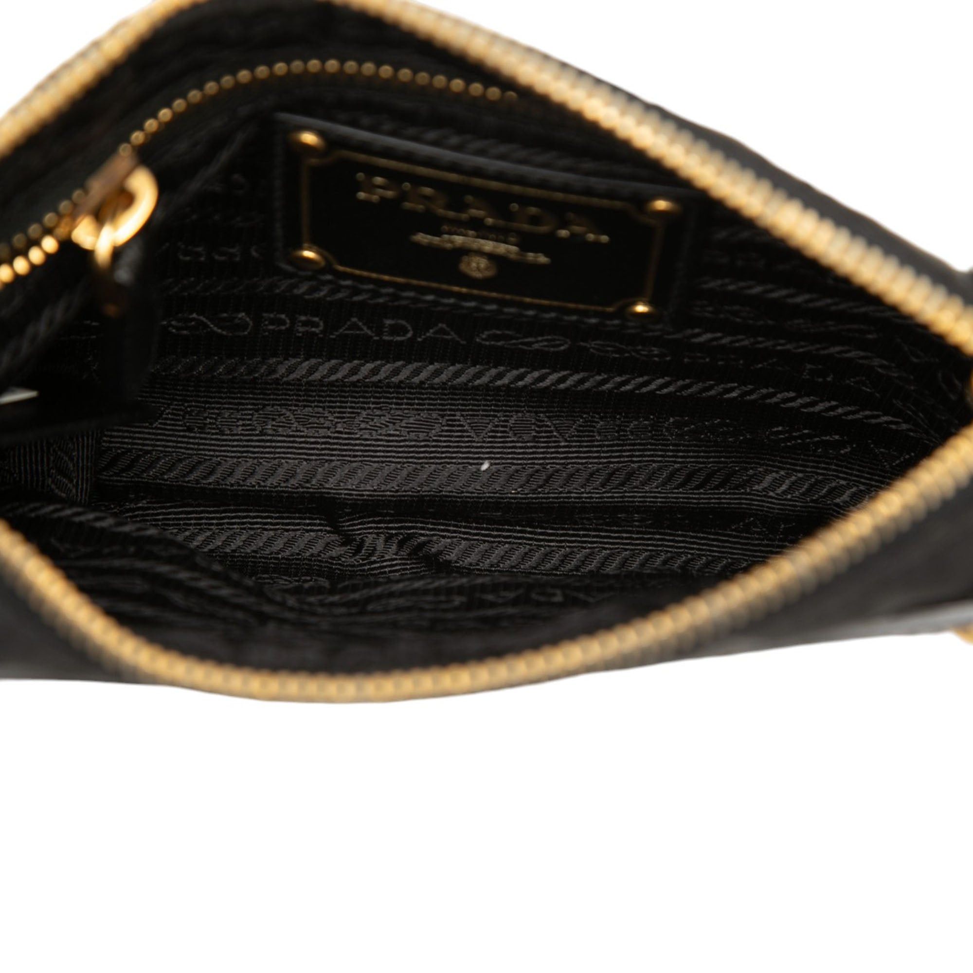 Prada Saffiano Trimmed Tessuto Logo Chain Crossbody Size ONE SIZE - 4 Thumbnail
