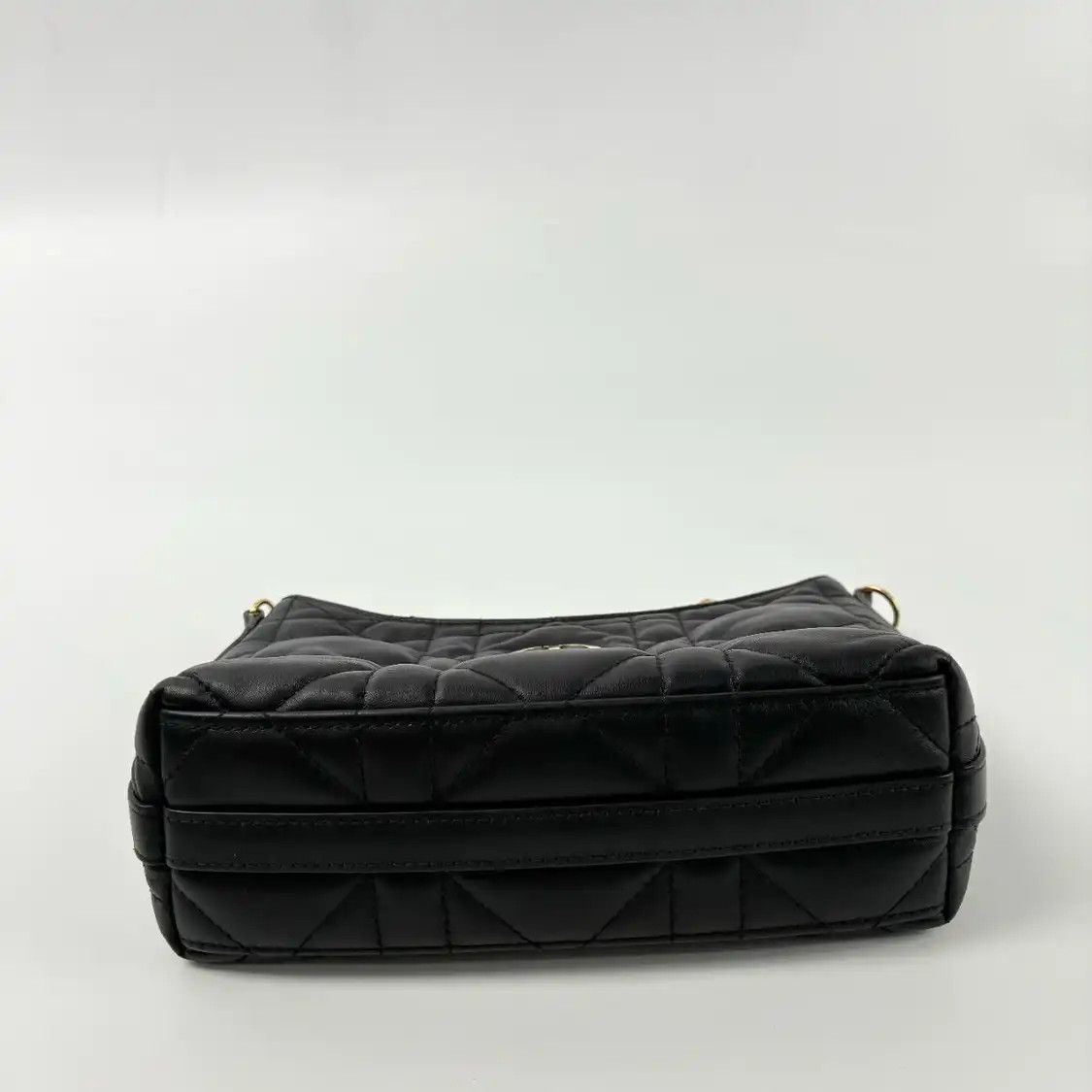 Dior DIOR Miss Caro mini black sheepskin rattan plaid quilted shoulder bag 2 striped Size ONE SIZE - 5 Thumbnail