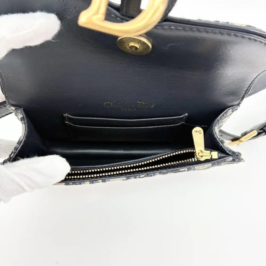 Dior DIOR Saddle green canvas monogram jacquard saddle bag shoulder bag detachable st Size ONE SIZE - 6 Thumbnail