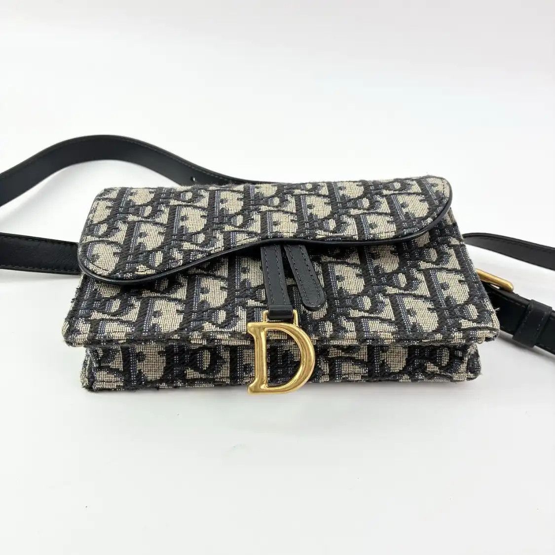 Dior DIOR Saddle green canvas monogram jacquard saddle bag shoulder bag detachable st Size ONE SIZE - 5 Thumbnail