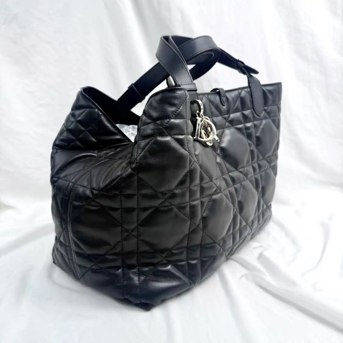 Dior DIOR Toujours Large khaki cowhide leather rattan plaid quilted shoulder bag sub- Size ONE SIZE - 2 Thumbnail