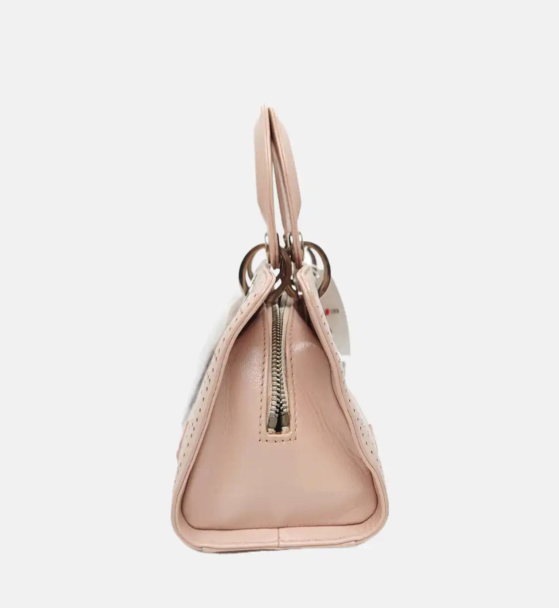 Dior DIOR Lady D-Joy Medium pink cowhide leather rattan plaid cutout Lady Dior bag sh Size ONE SIZE - 4 Thumbnail