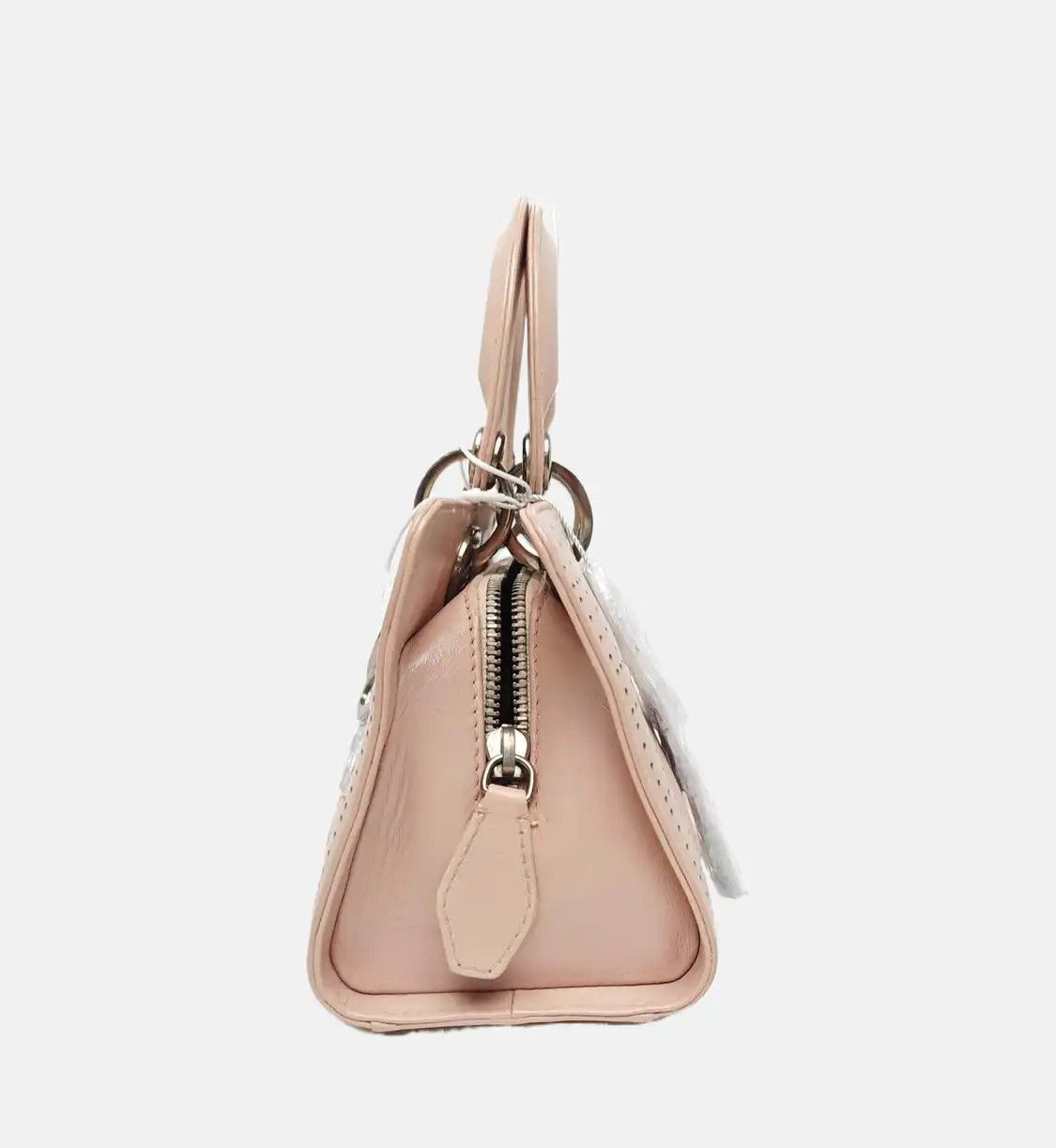 Dior DIOR Lady D-Joy Medium pink cowhide leather rattan plaid cutout Lady Dior bag sh Size ONE SIZE - 3 Thumbnail